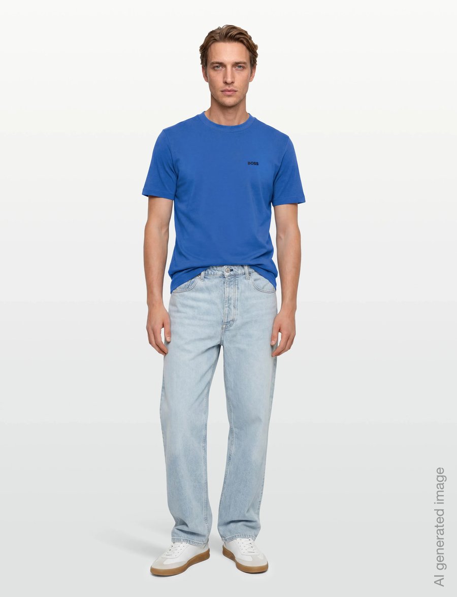 BOSS - Tee - oberteile & t-shirts - medium blue - 0