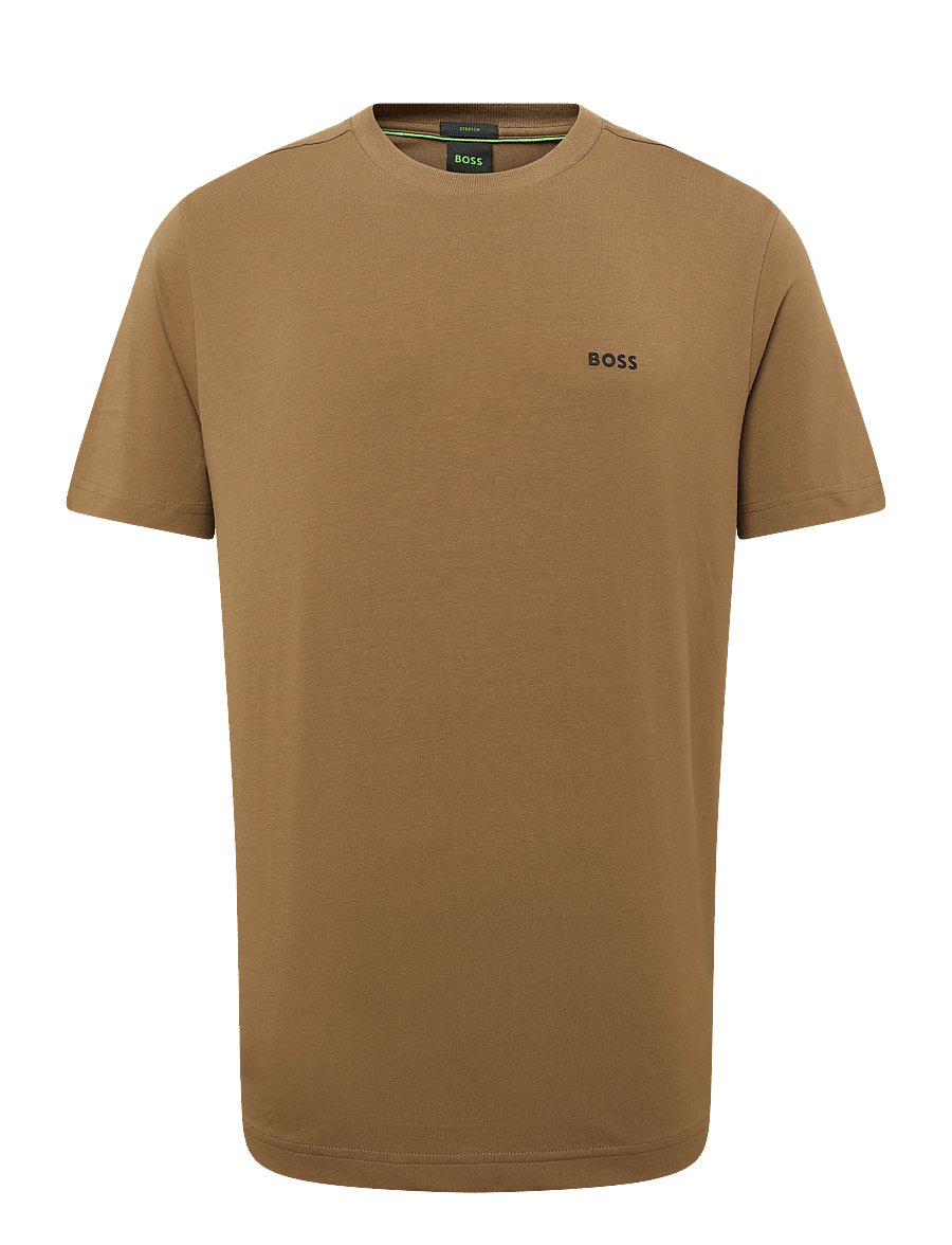 BOSS - Tee - t-shirts - medium brown - 0