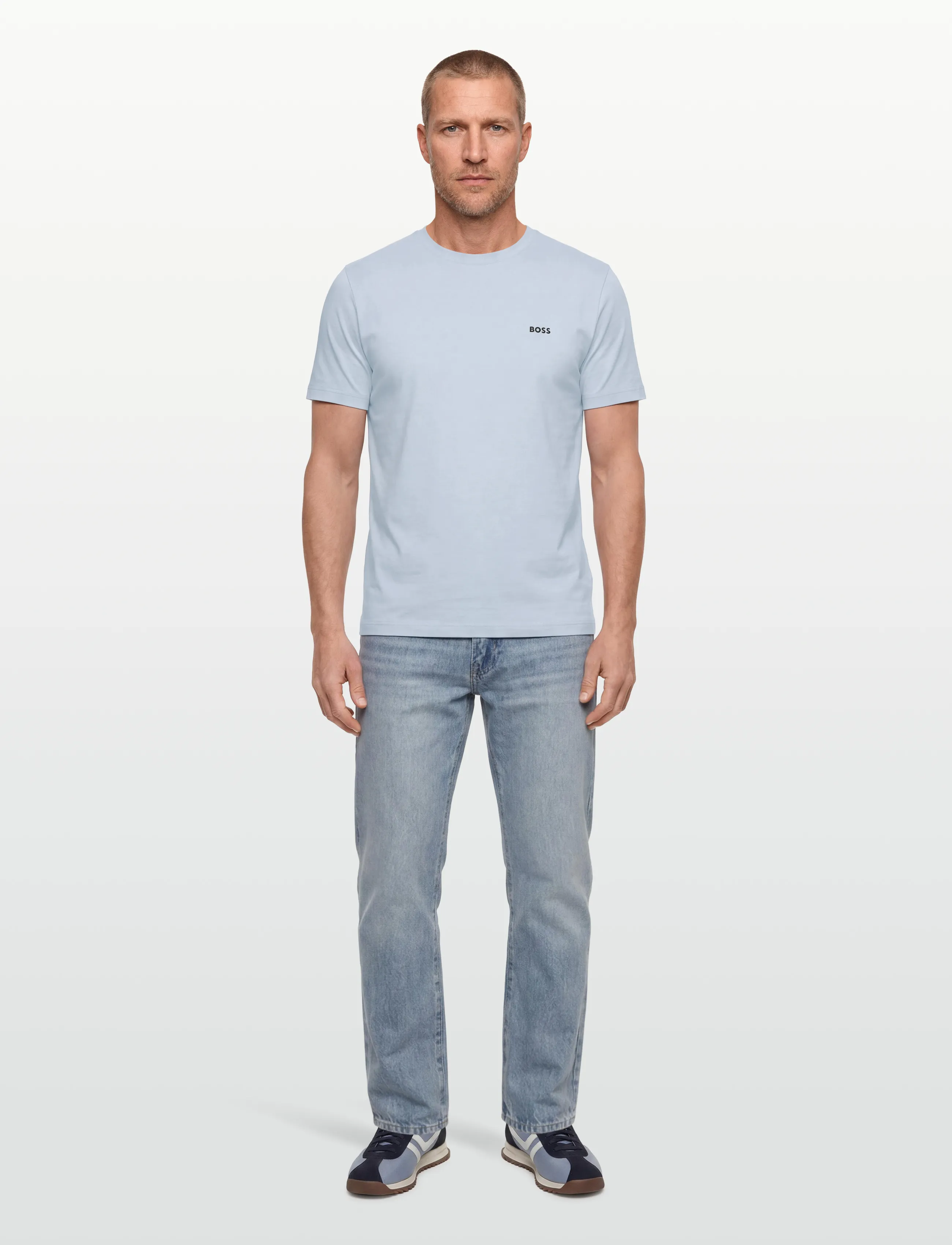 BOSS - Tee - lühikeste varrukatega t-särgid - open blue - 0