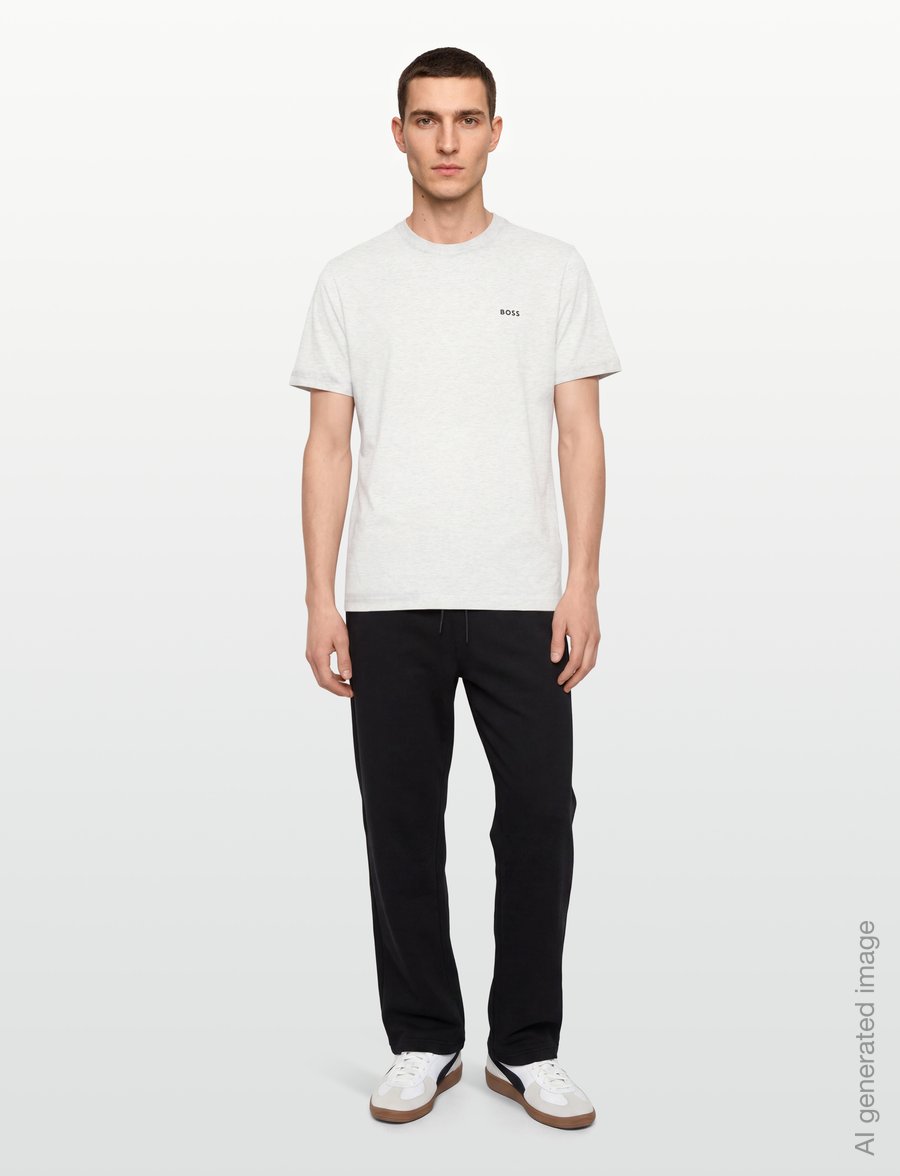 BOSS - Tee - t-shirts - silver - 0
