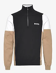 BOSS - Zelchior-X_S24 - half zip jumpers - black - 0