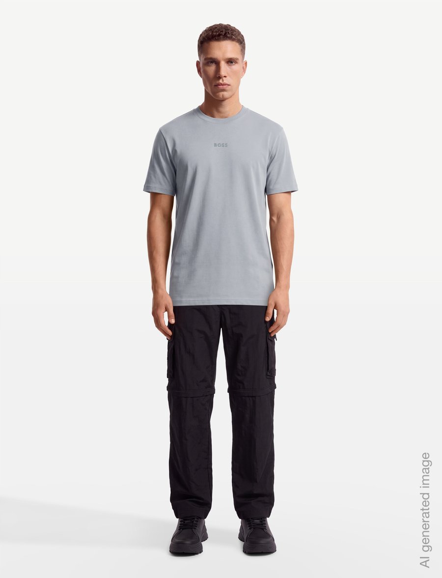 BOSS - Tee 10 - tops & t-shirts - dark grey - 0