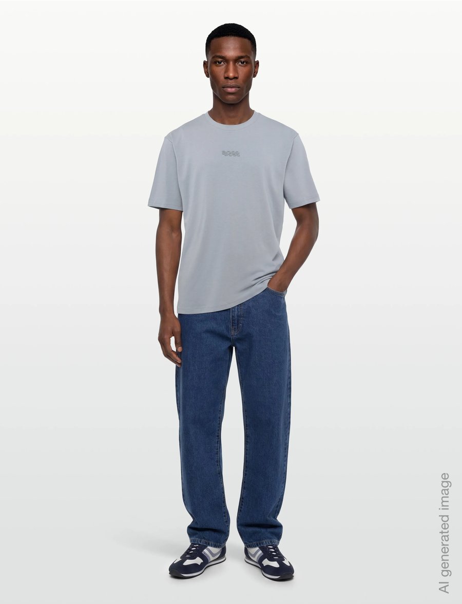BOSS - Tee 10 - oberteile & t-shirts - dark grey - 0