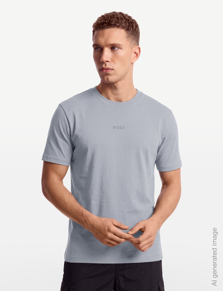 BOSS - Tee 10 - tops & t-shirts - dark grey - 3
