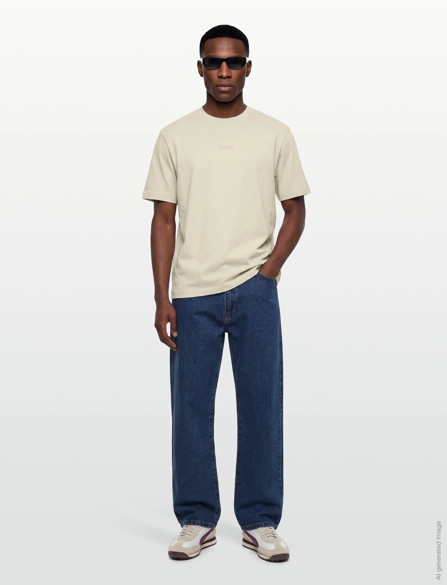 BOSS - Tee 10 - tops & t-shirts - light beige - 0