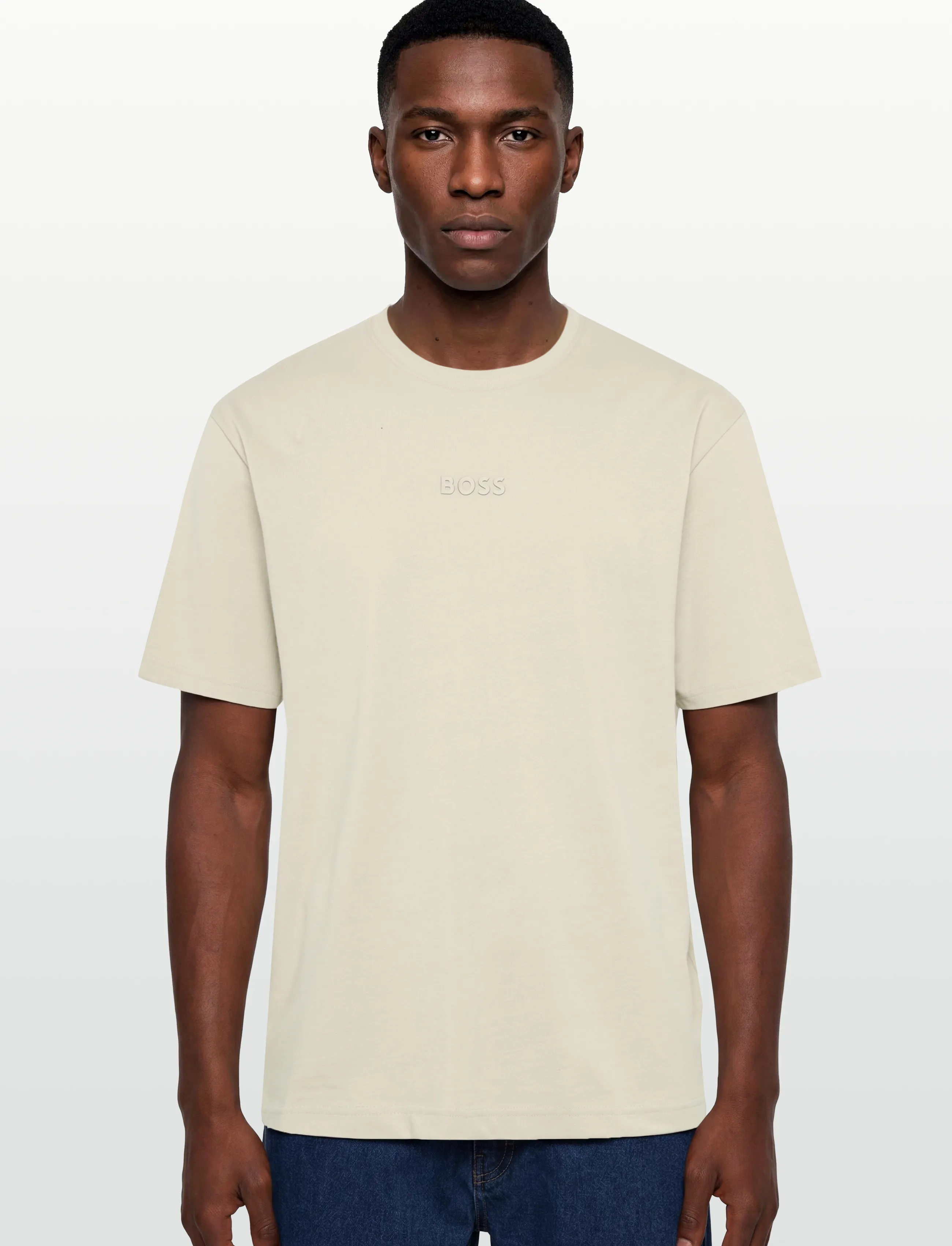 BOSS - Tee 10 - tops & t-shirts - light beige - 3
