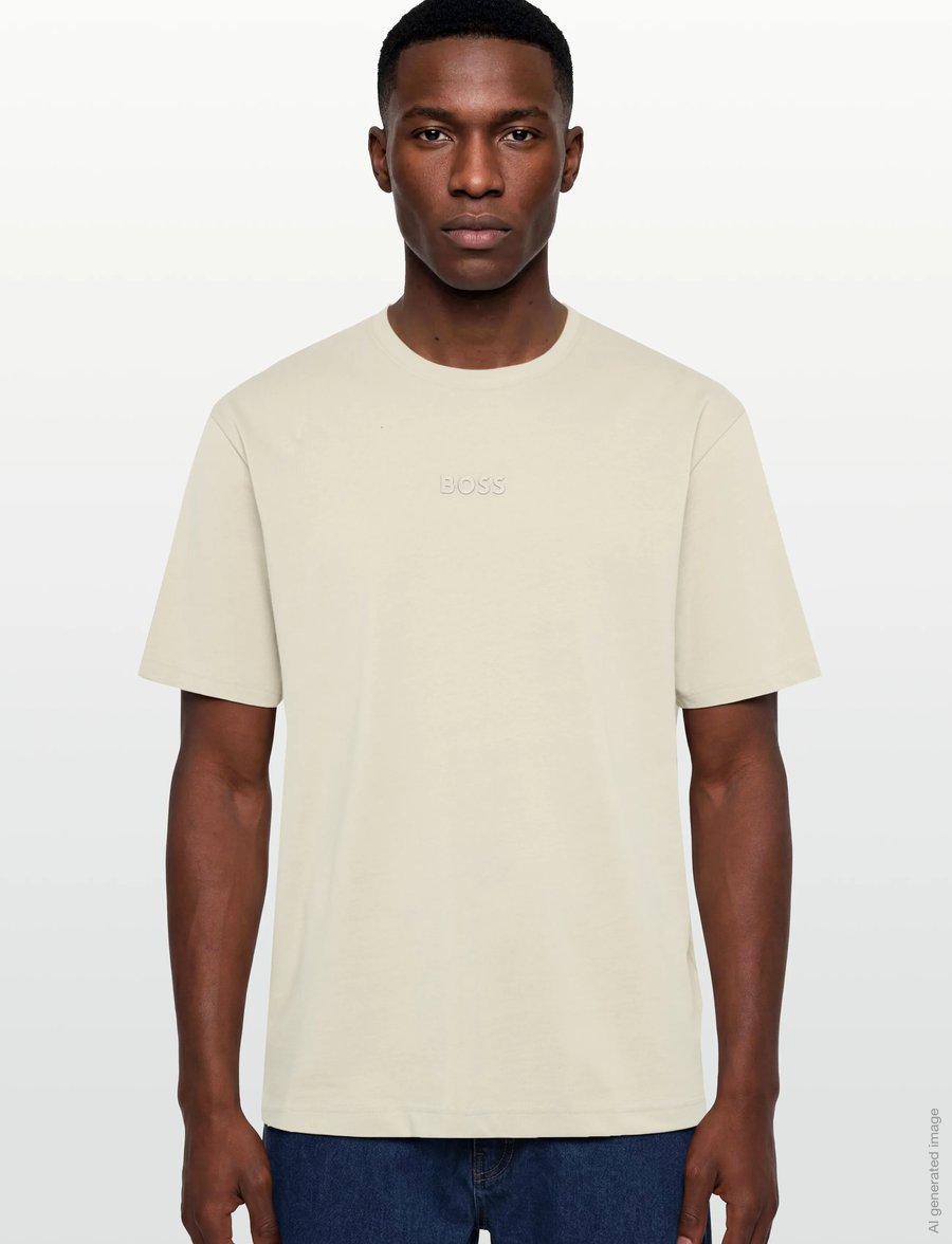 BOSS - Tee 10 - tops & t-shirts - light beige - 3