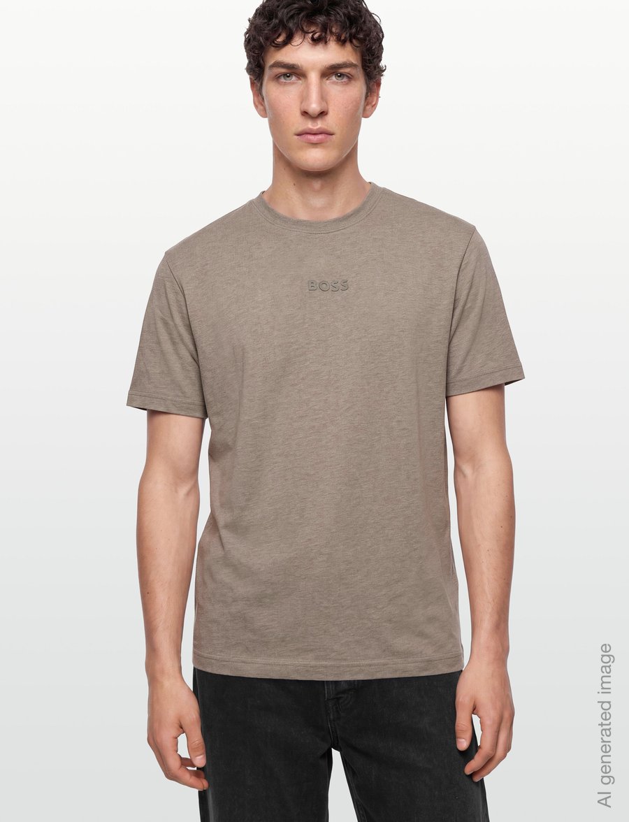 BOSS - Tee 10 - tops & t-shirts - light/pastel brown - 3