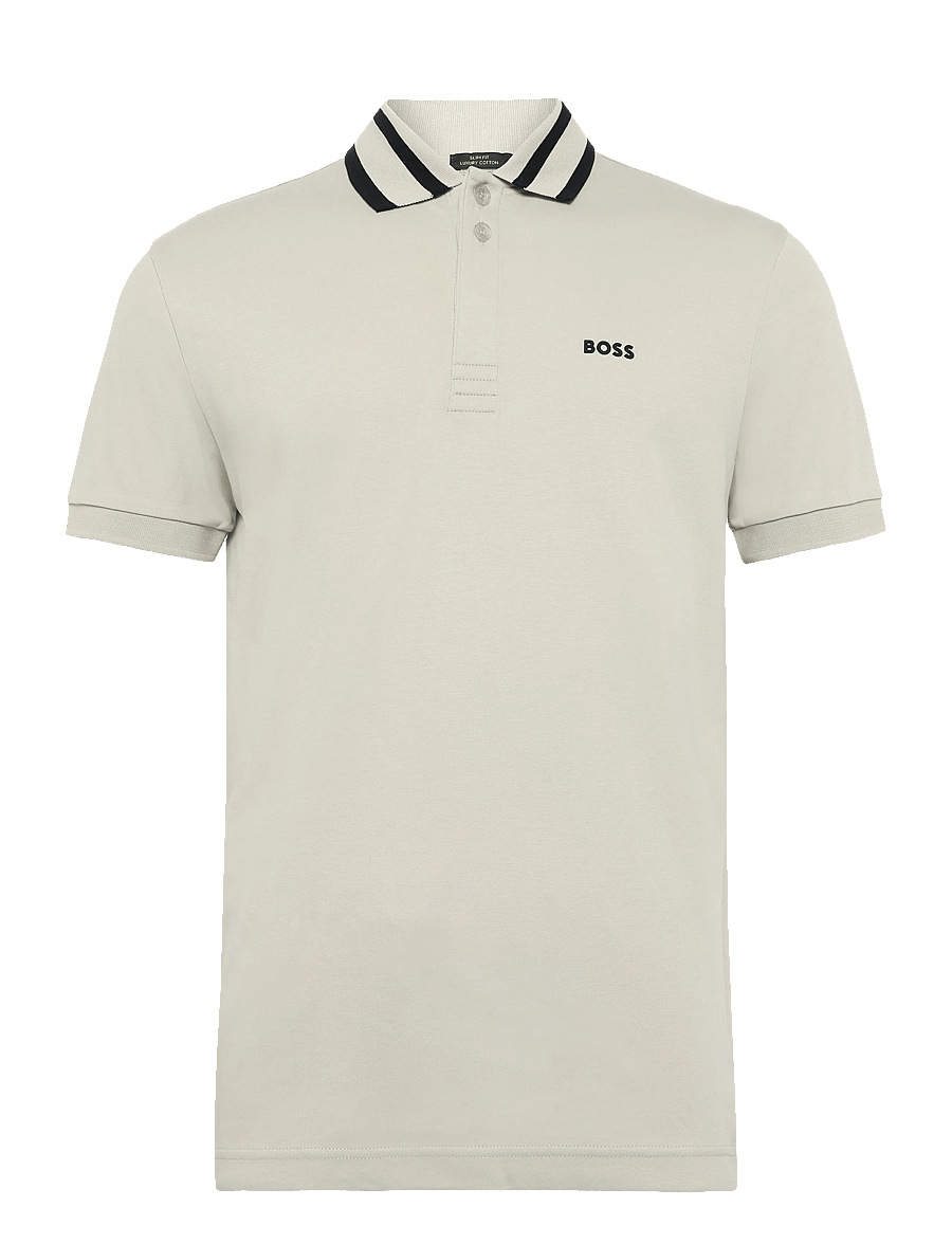 BOSS - Paule - stickade pikéer - light beige - 0
