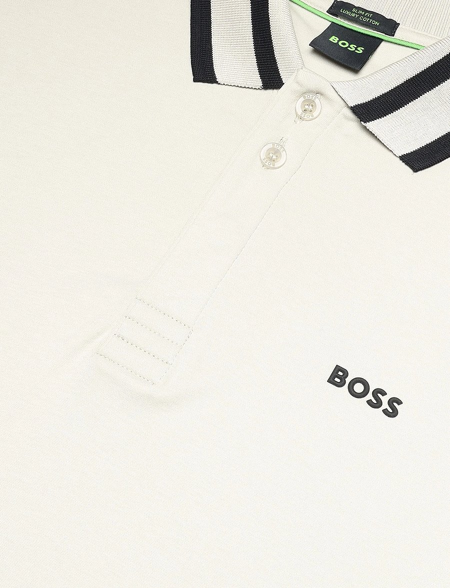 BOSS - Paule - stickade pikéer - light beige - 2