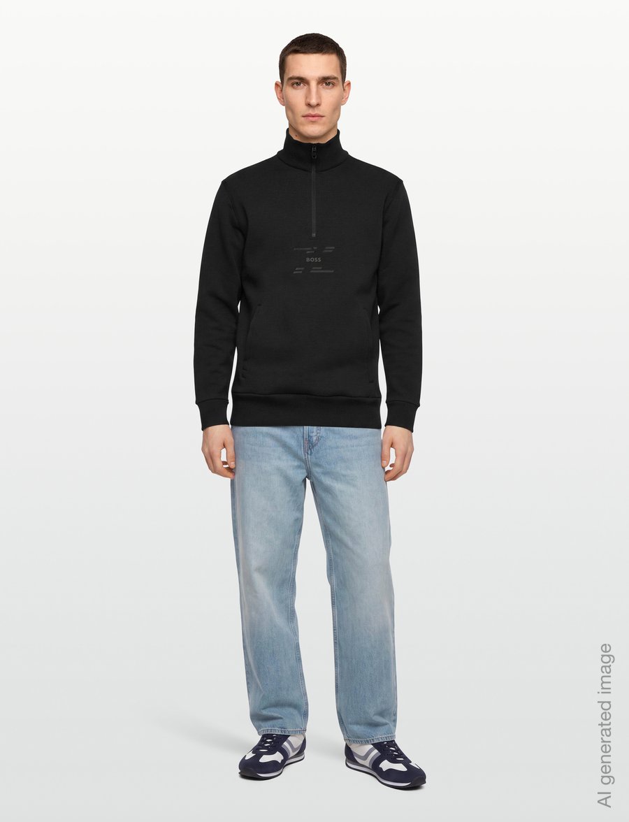 BOSS - Sweat Tape - overdeler - black - 0