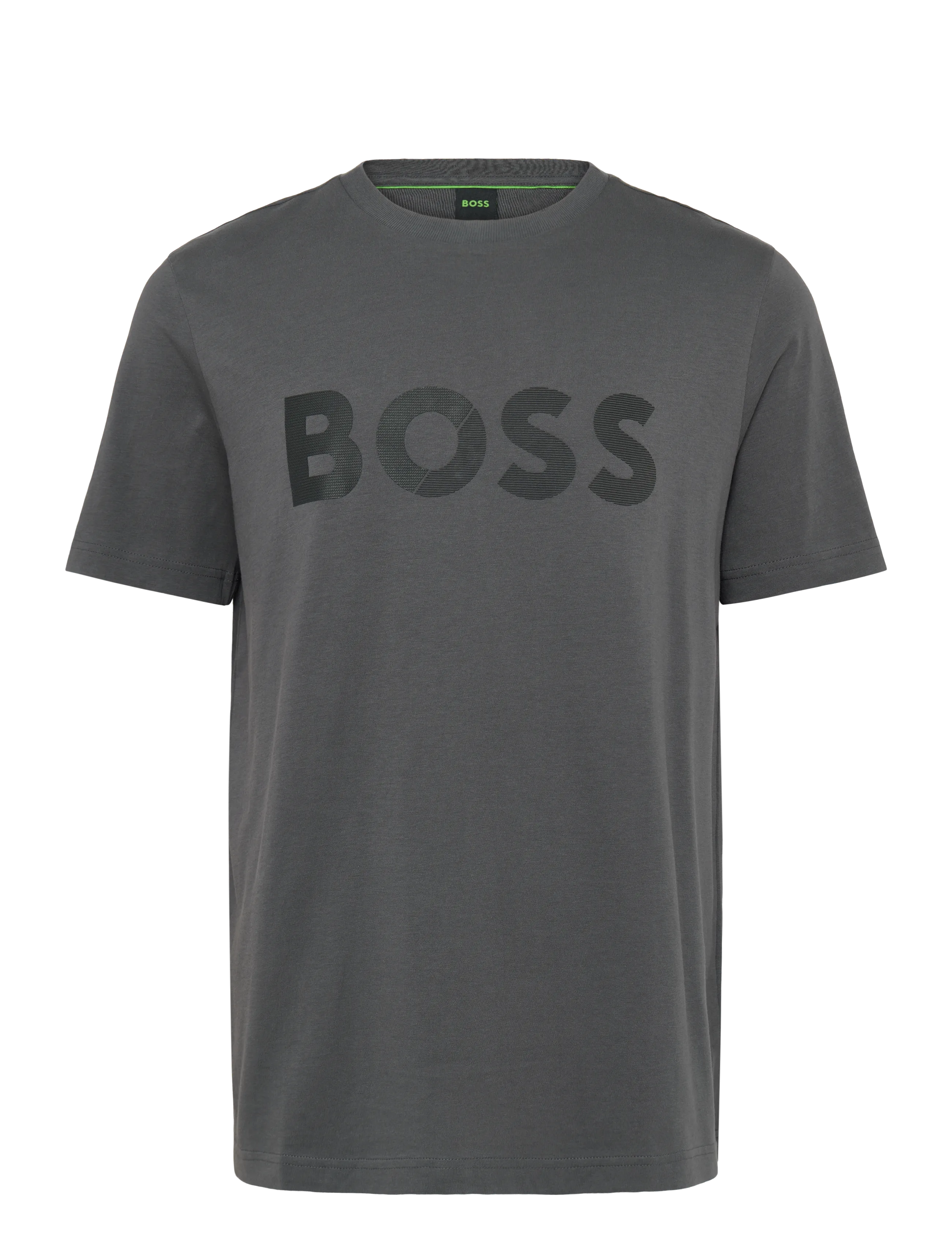 BOSS Tee Tape Logo - T-shirts - DARK GREY / grey