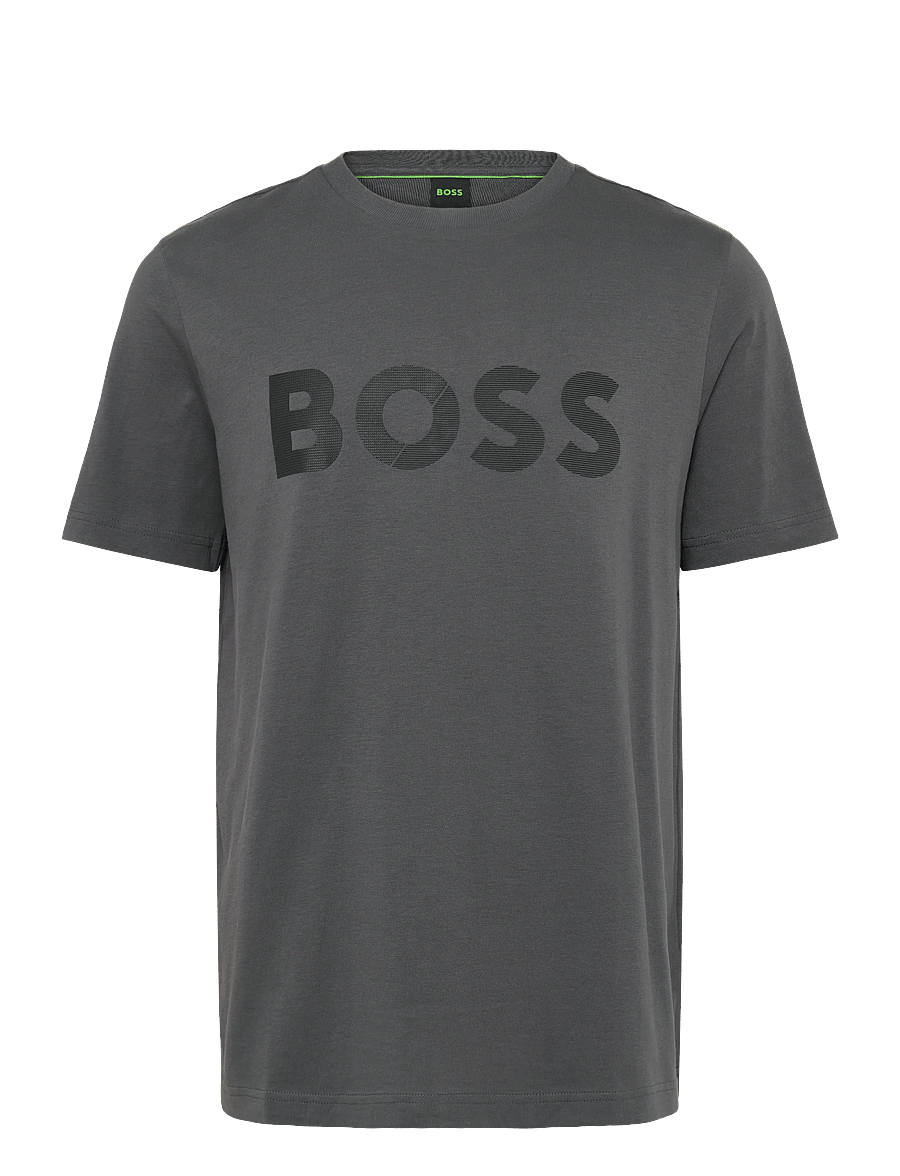 BOSS - Tee Tape Logo - t-shirts - dark grey - 0