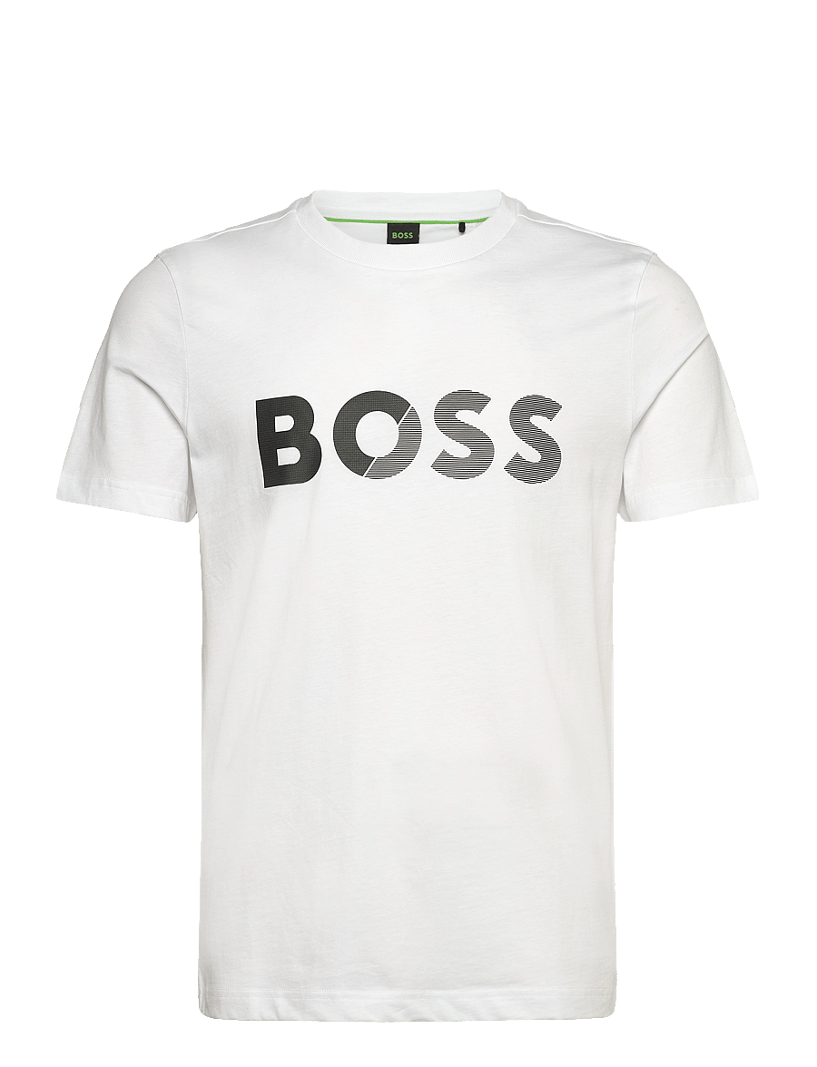 BOSS - Tee Tape Logo - koszulki i t-shirty - white - 0