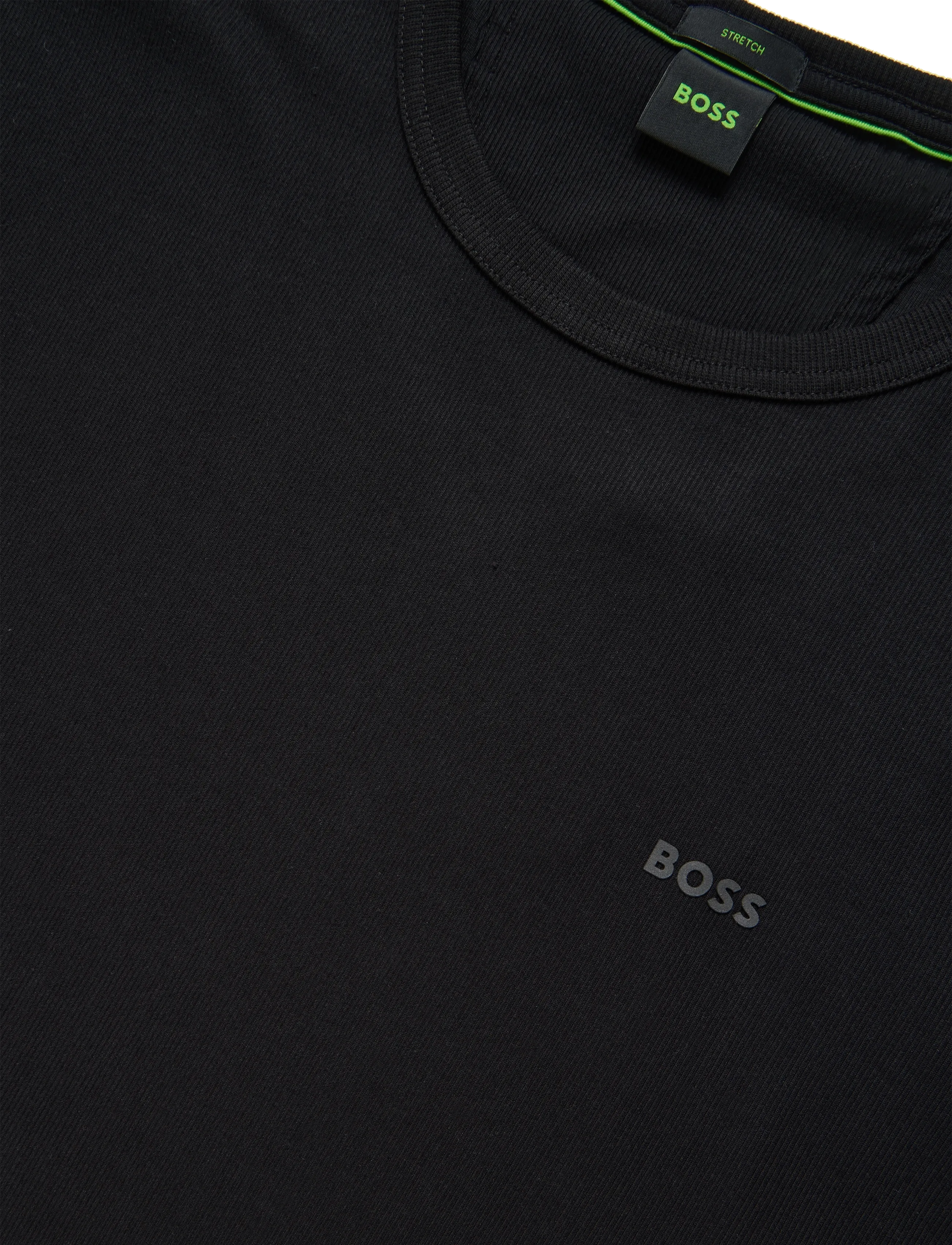 BOSS - Tee Tape Rib - kurzärmelig - black - 2