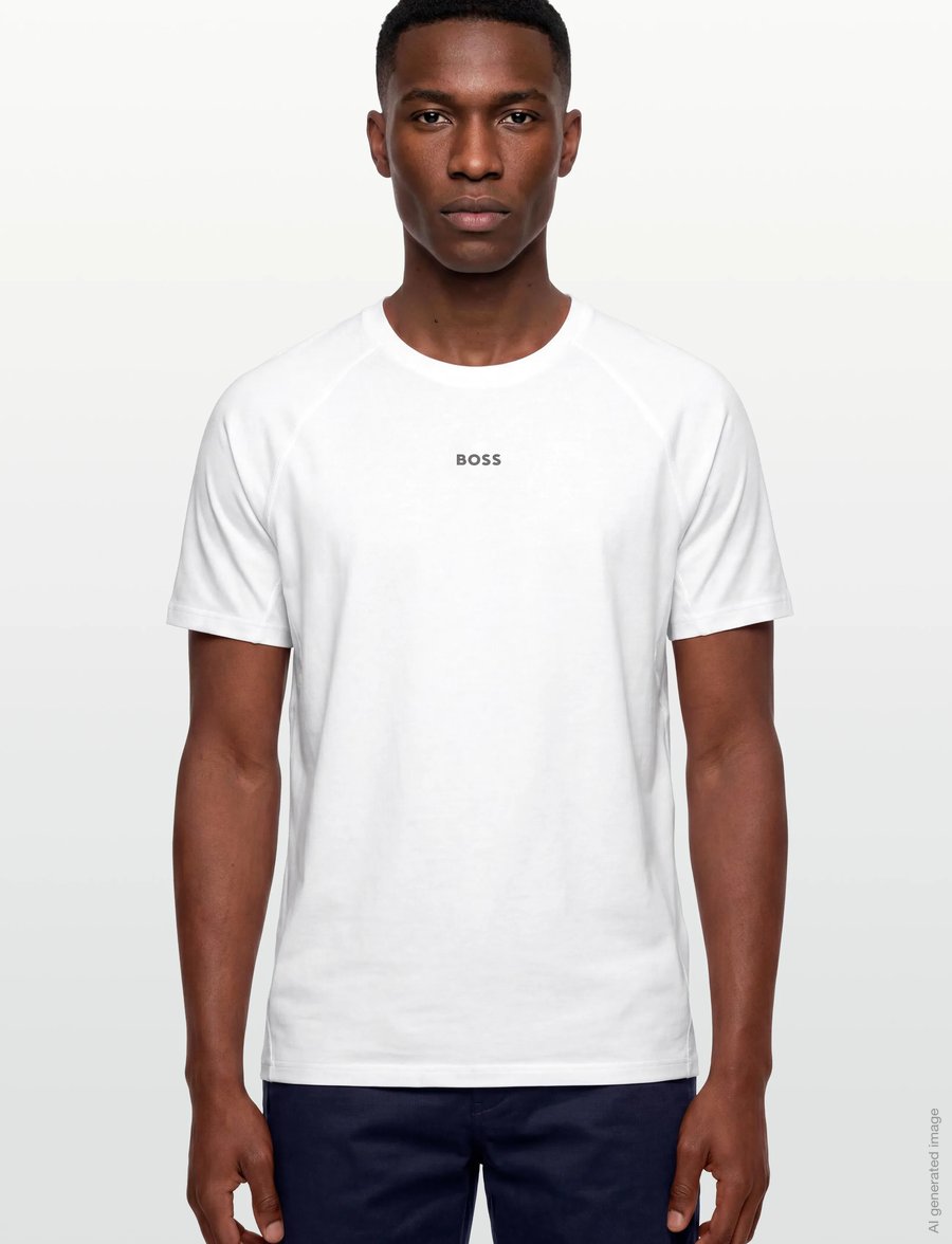 BOSS - Tee Active 1 - t-shirts - white - 3