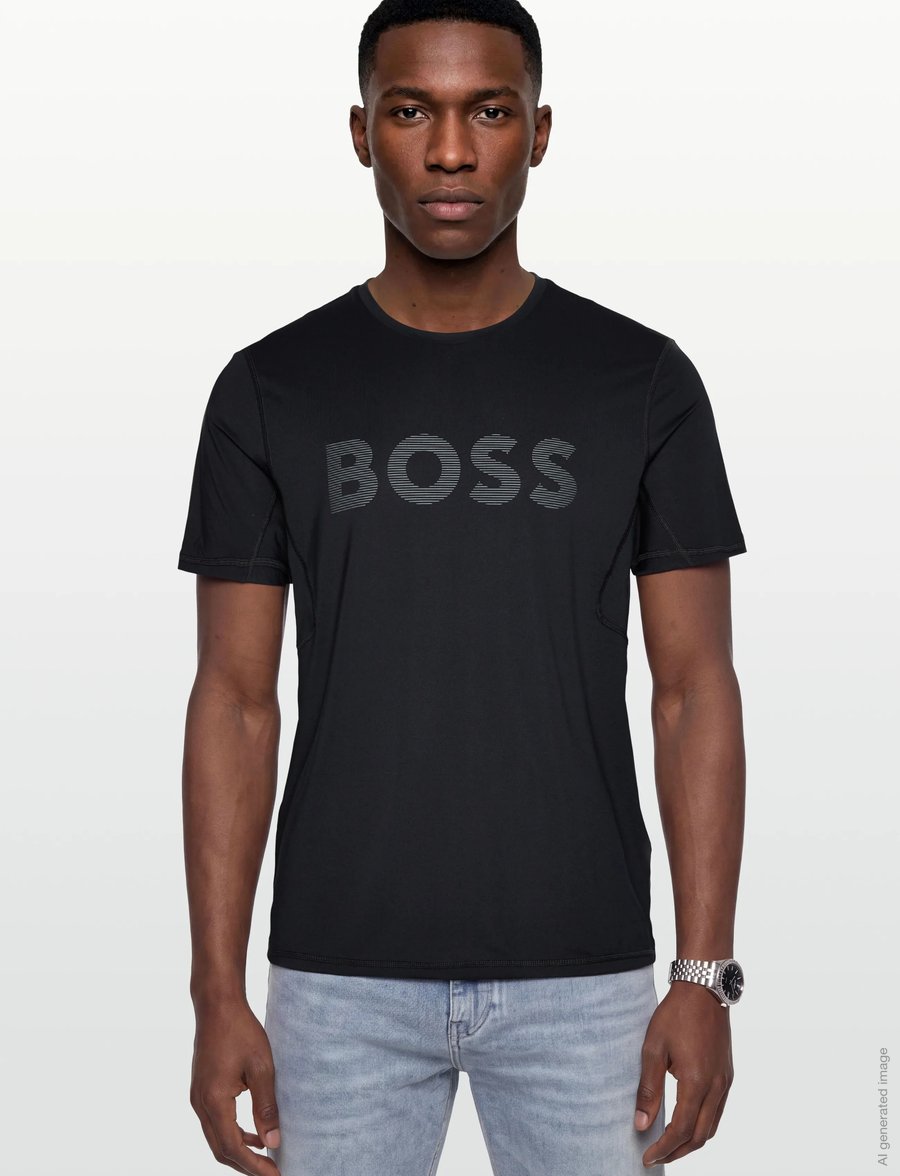 BOSS - Tee Active - koszulki i t-shirty - black - 3
