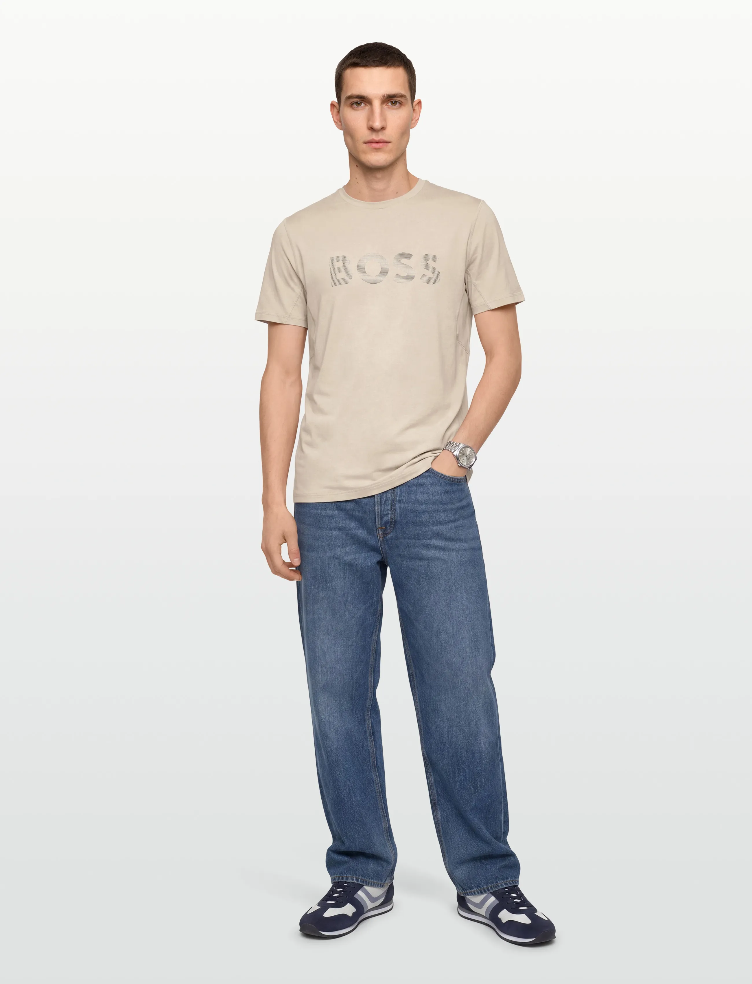 BOSS - Tee Active - lühikeste varrukatega t-särgid - open beige - 0