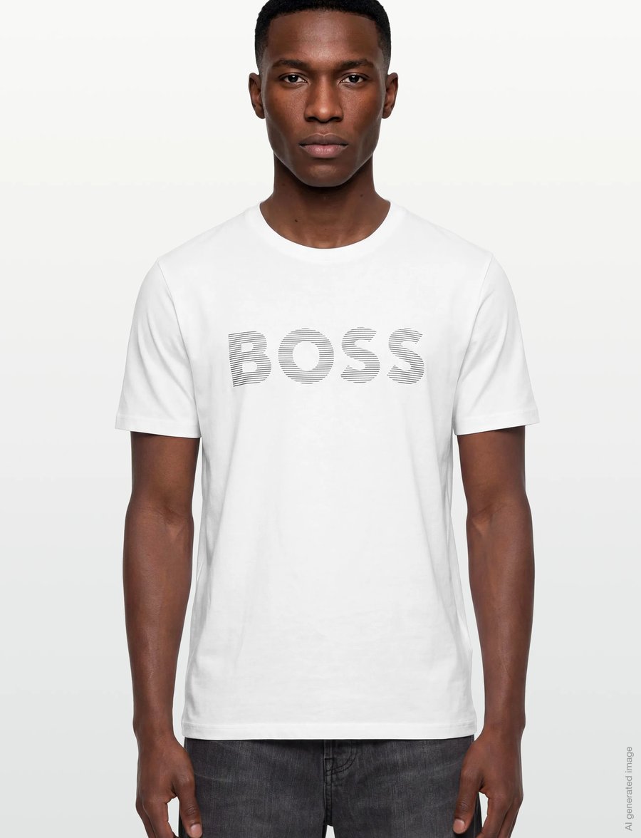 BOSS - Tee Active - t-shirts - white - 3