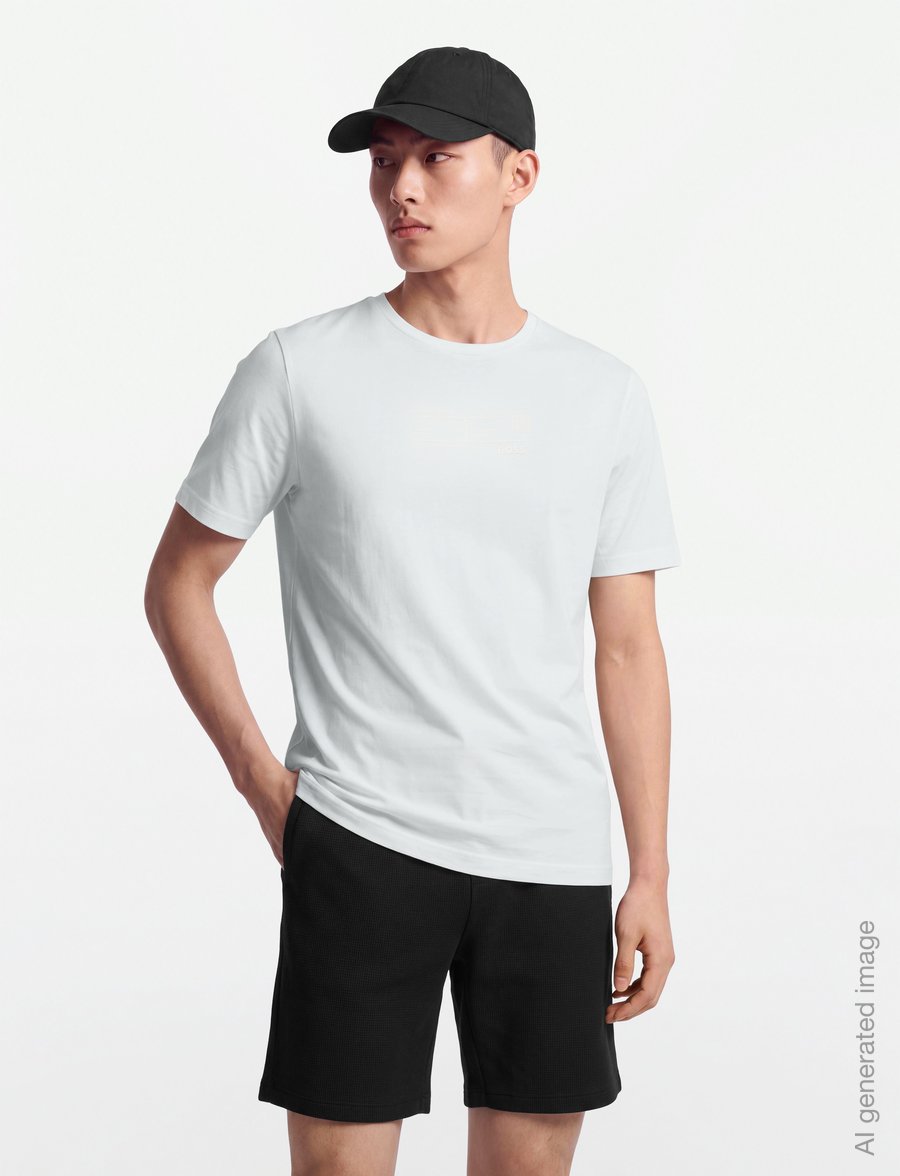 BOSS - Tee Pima DesertTech - topit & t-paidat - white - 3
