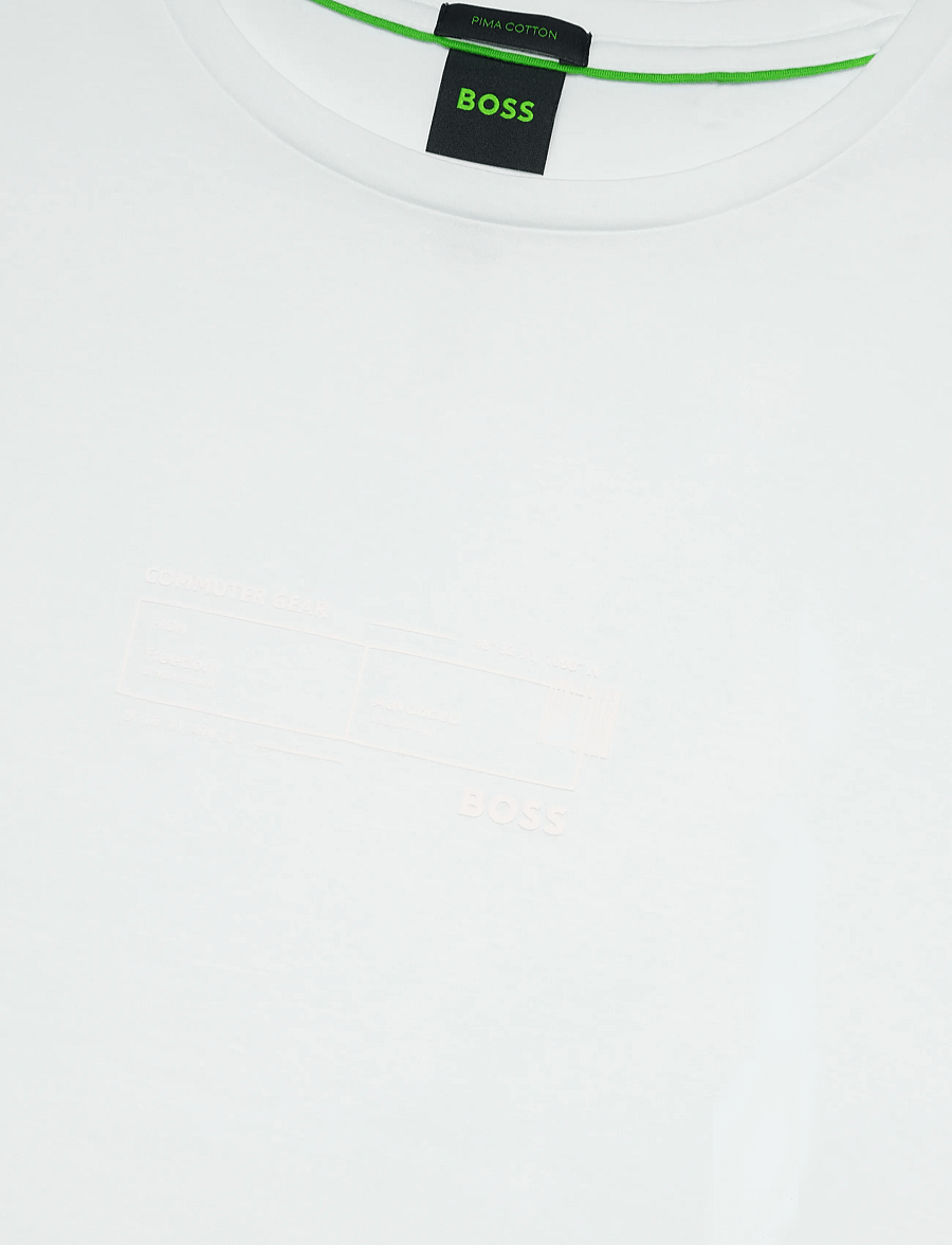 BOSS - Tee Pima DesertTech - oberteile & t-shirts - white - 2