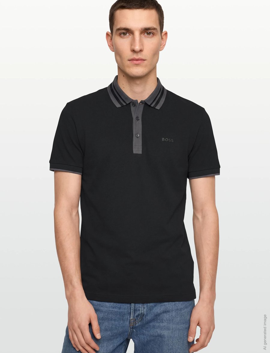 BOSS - Paule Tape - oberteile & t-shirts - black - 3