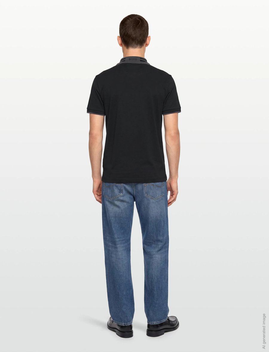 BOSS - Paule Tape - oberteile & t-shirts - black - 4