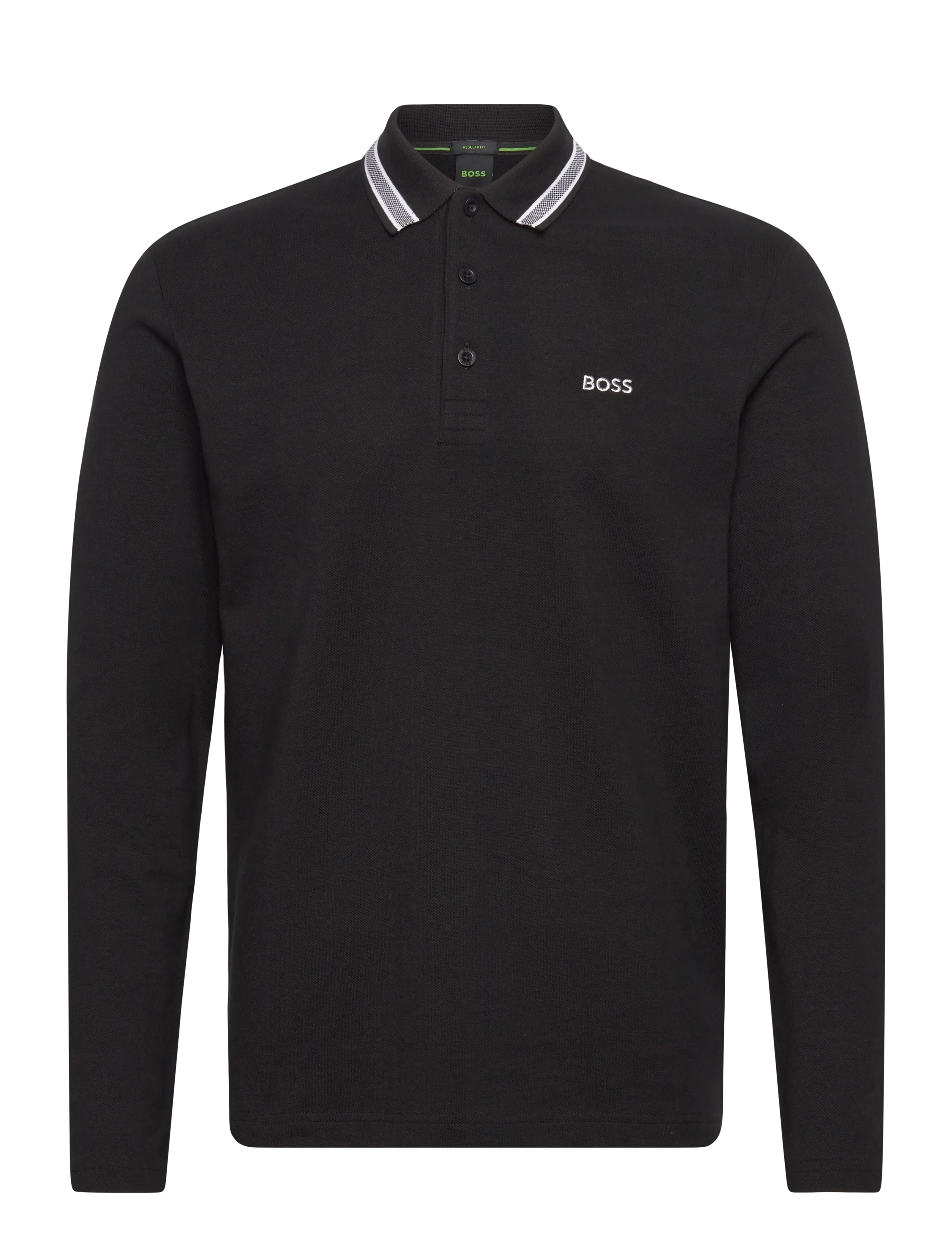 BOSS Plisy, L, Black, Sport Polos > Sport Long-sleeved Polos, Herre
