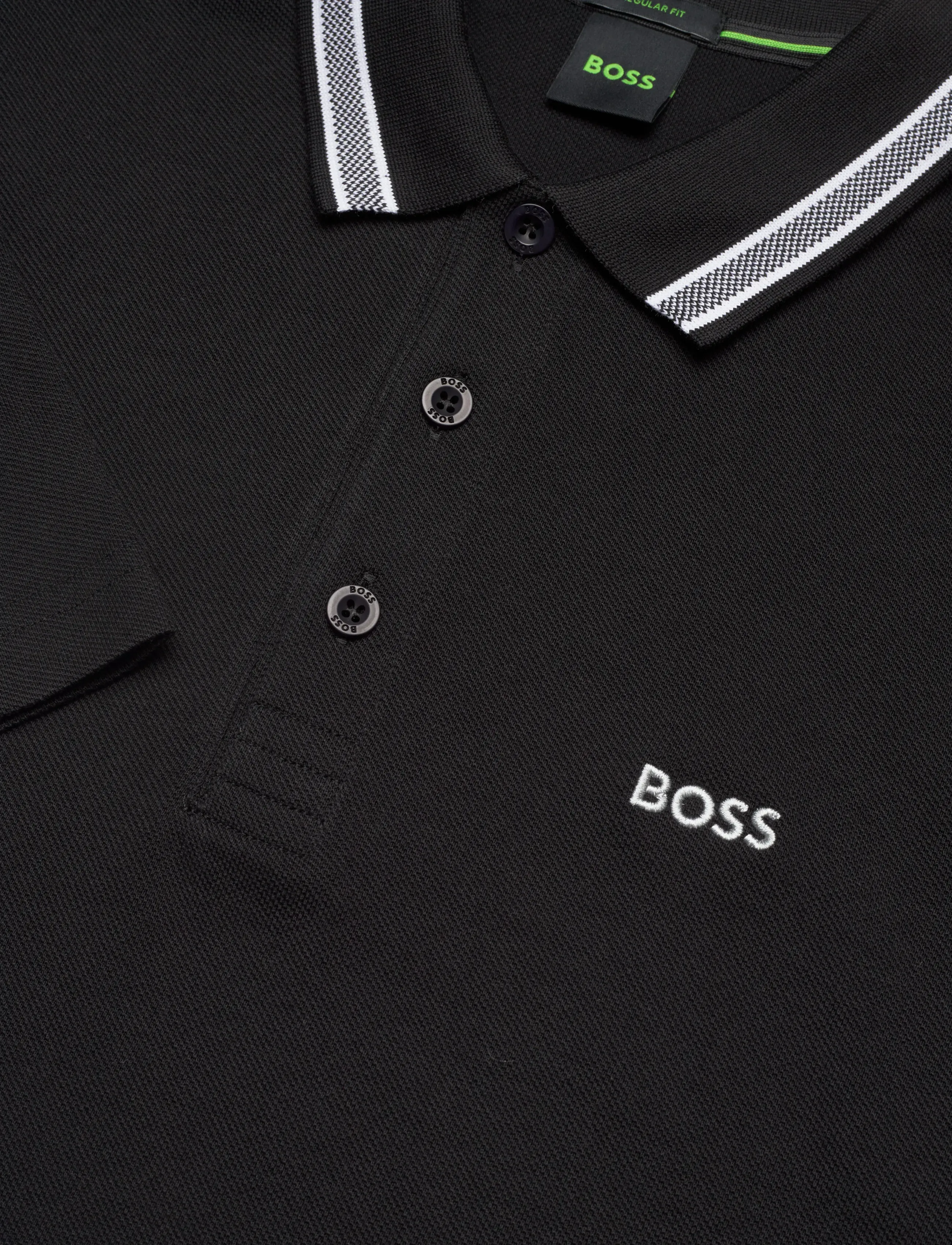 BOSS - Plisy - langærmede poloer - black - 2