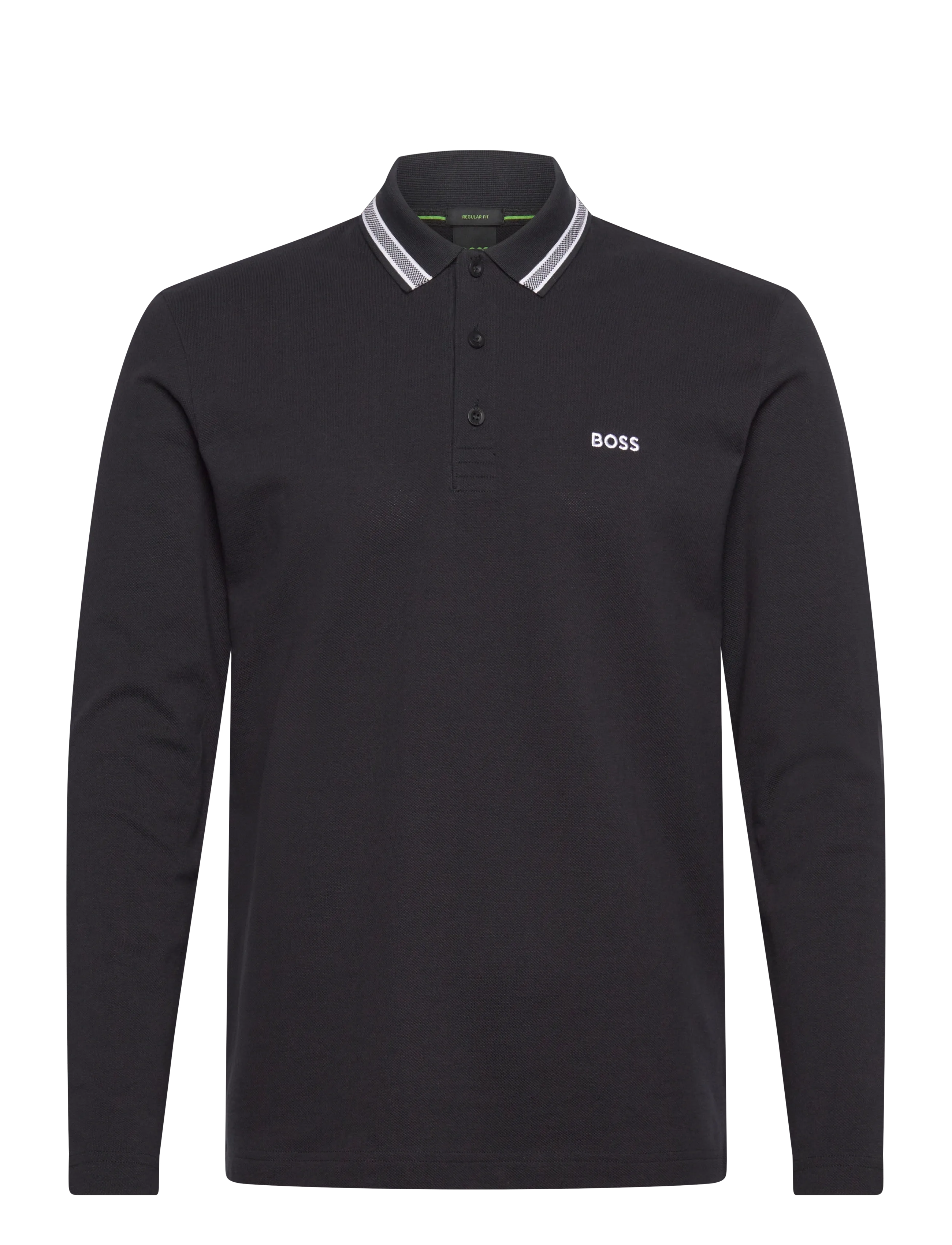 BOSS Plisy, L, Black, Sport Polos > Sport Long-sleeved Polos, Herre
