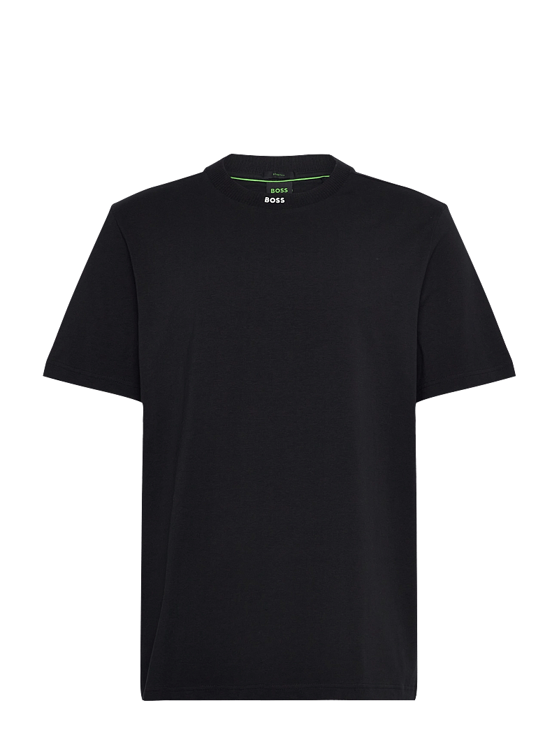 BOSS - Tee Rib - t-shirts - black - 0