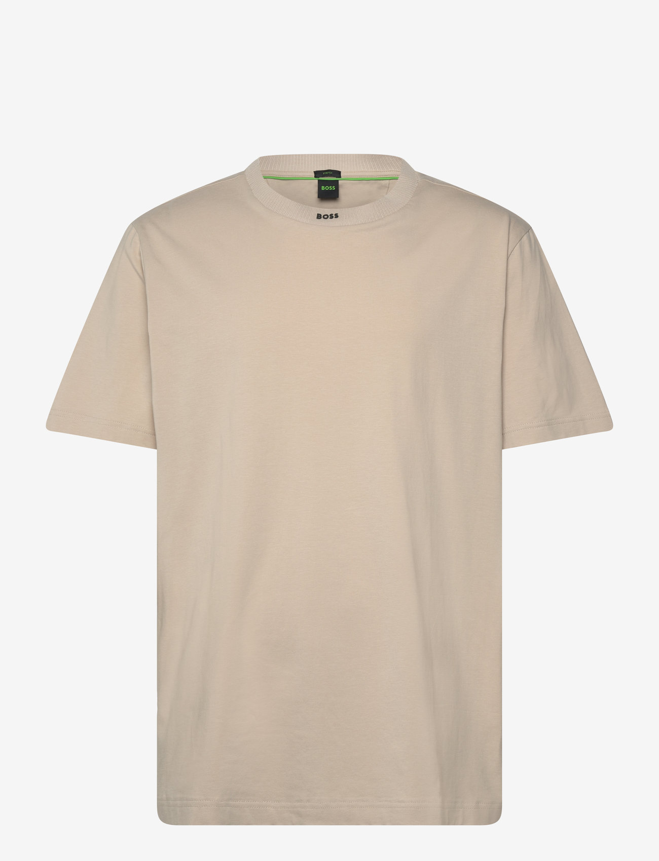 BOSS - Tee Rib - t-shirts - open beige - 0