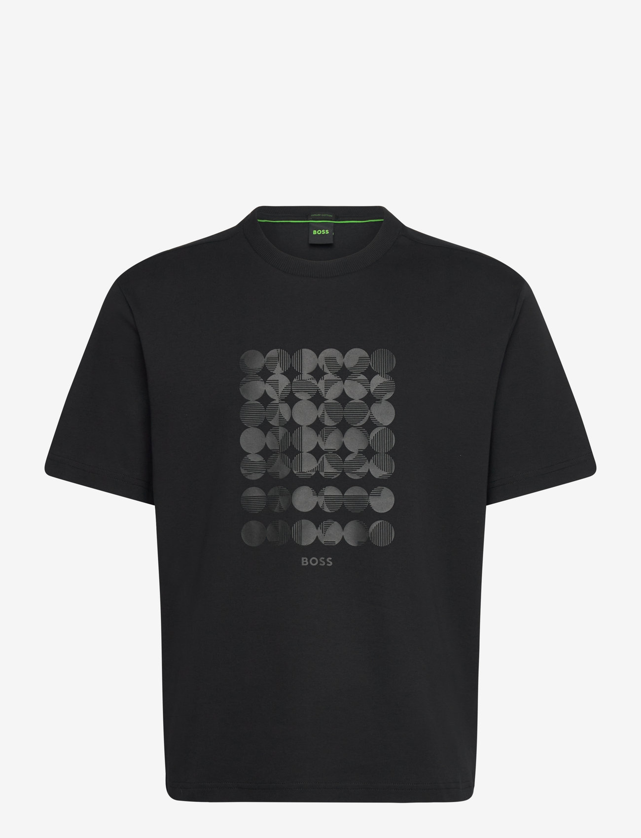 BOSS - Tee Print Striped C - t-shirts - black - 0