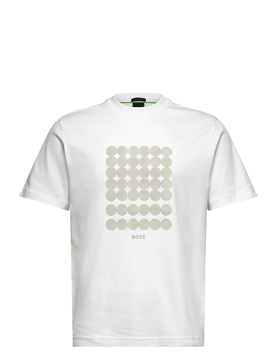 BOSS - Tee Print Striped C - alussärgid ja t-särgid - white - 0