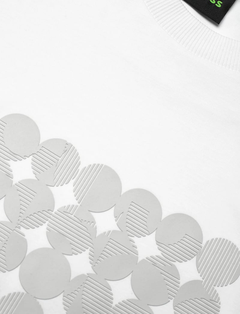 BOSS - Tee Print Striped C - oberteile & t-shirts - white - 2