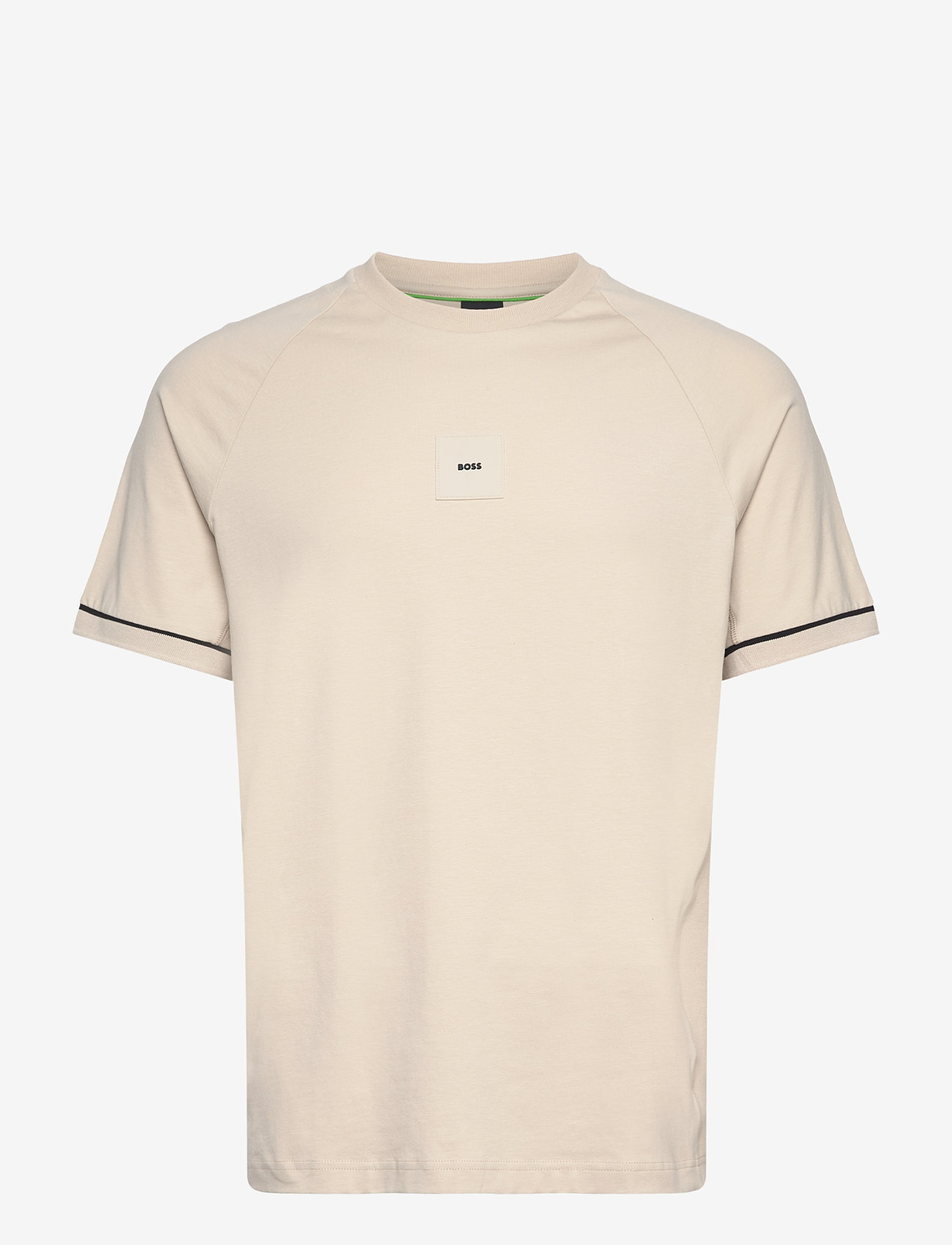 BOSS - Tee Rib AC - t-shirts - open beige - 0
