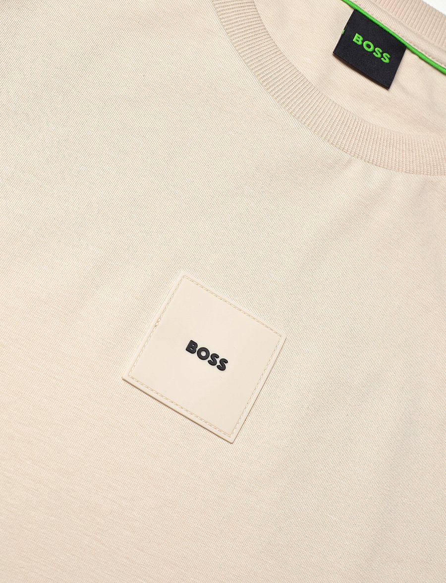 BOSS - Tee Rib AC - oberteile & t-shirts - open beige - 2