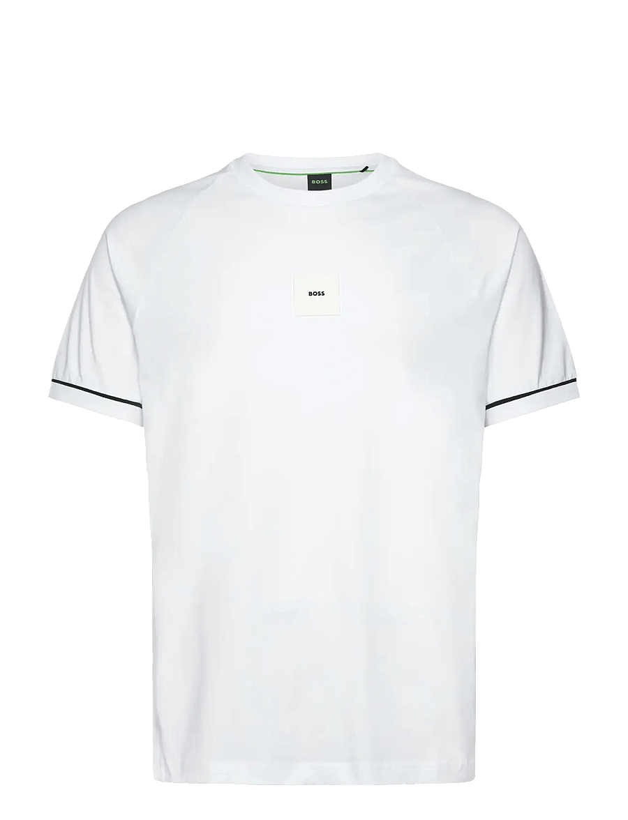 BOSS - Tee Rib AC - oberteile & t-shirts - white - 0