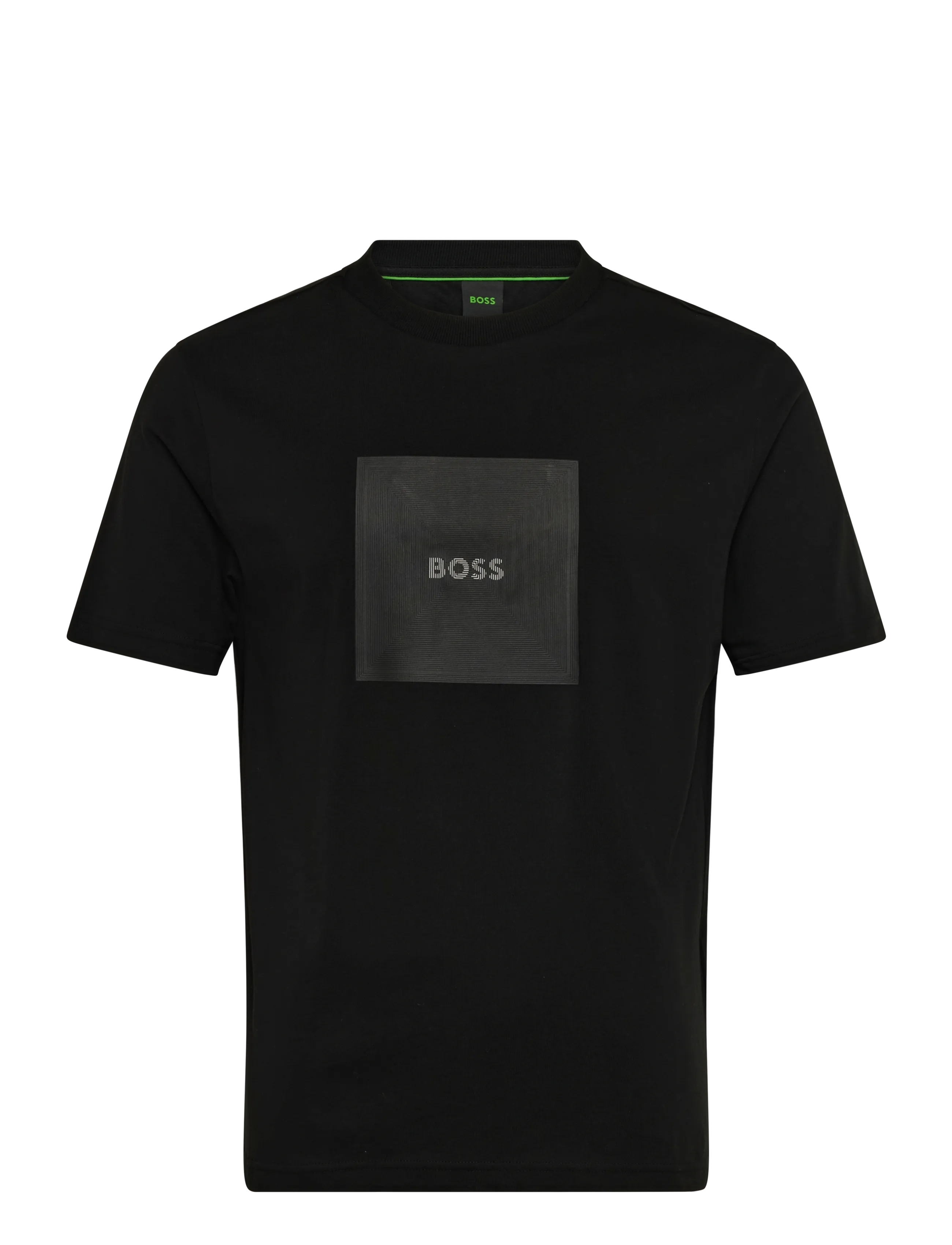 BOSS Tee Logo Rib - T-Shirts - BLACK / black