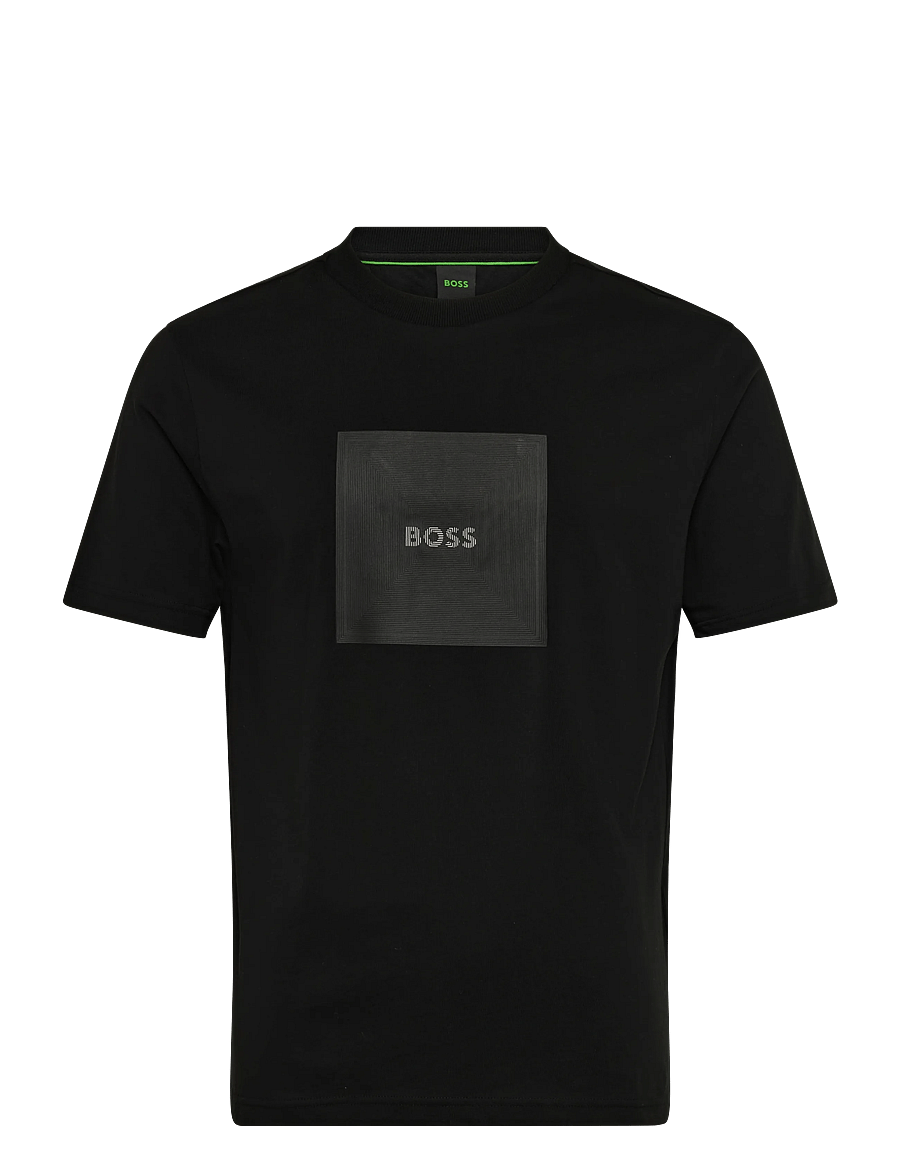 BOSS - Tee Logo Rib - short-sleeved t-shirts - black - 0