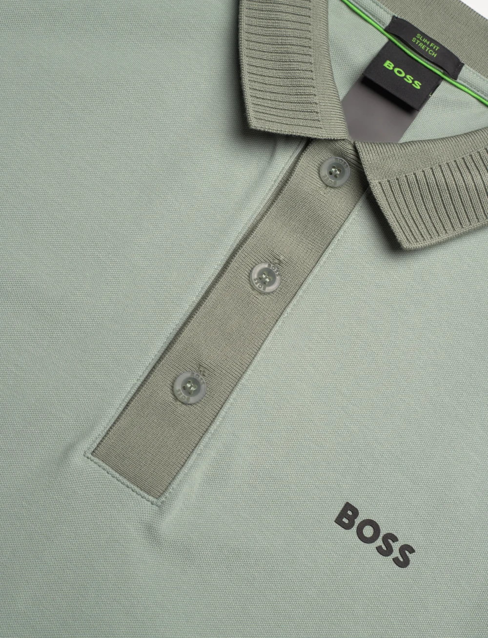 BOSS - Paule Rib - toppar & t-shirts - open green - 2