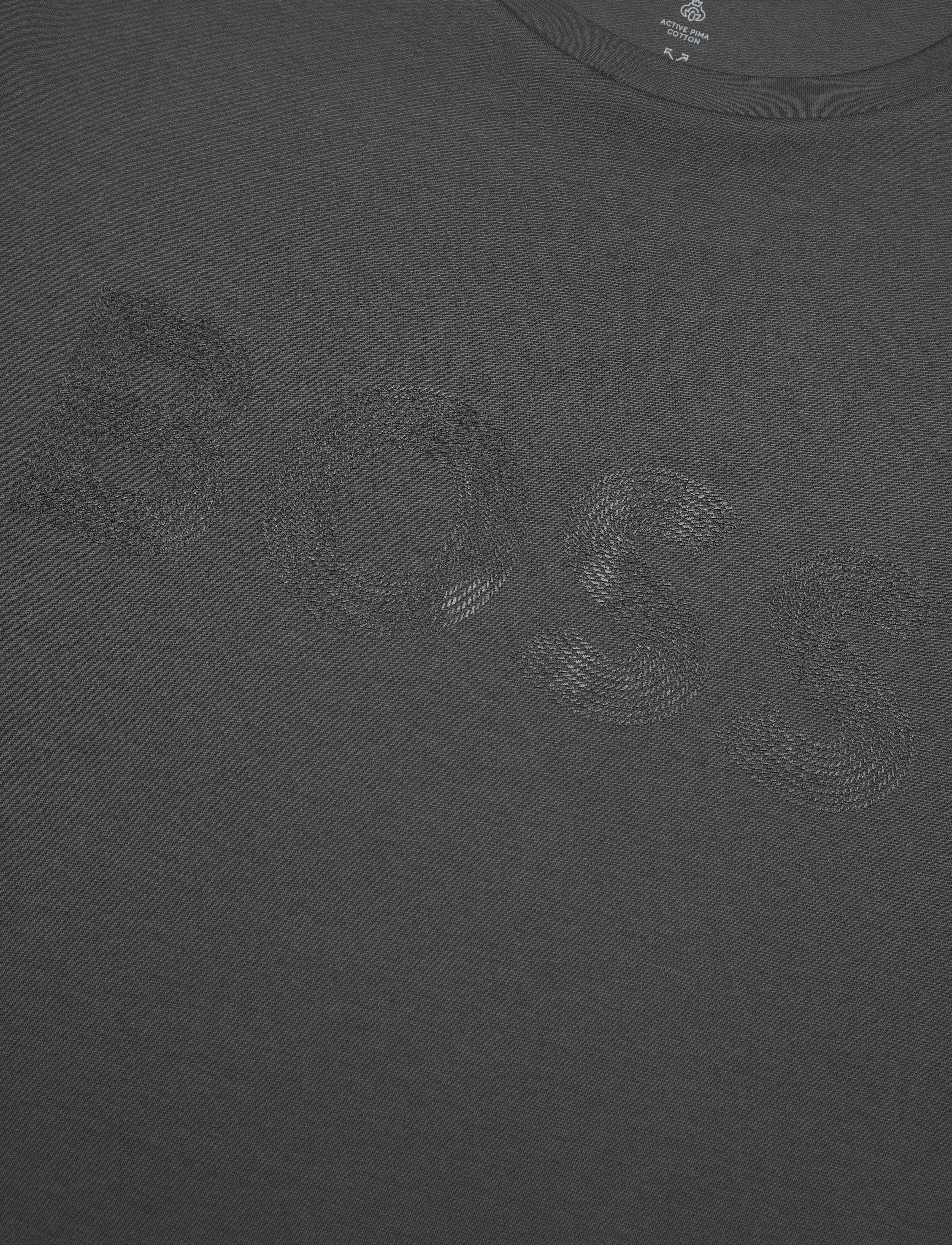 BOSS - Tee Logo Future - kortærmede t-shirts - dark grey - 2