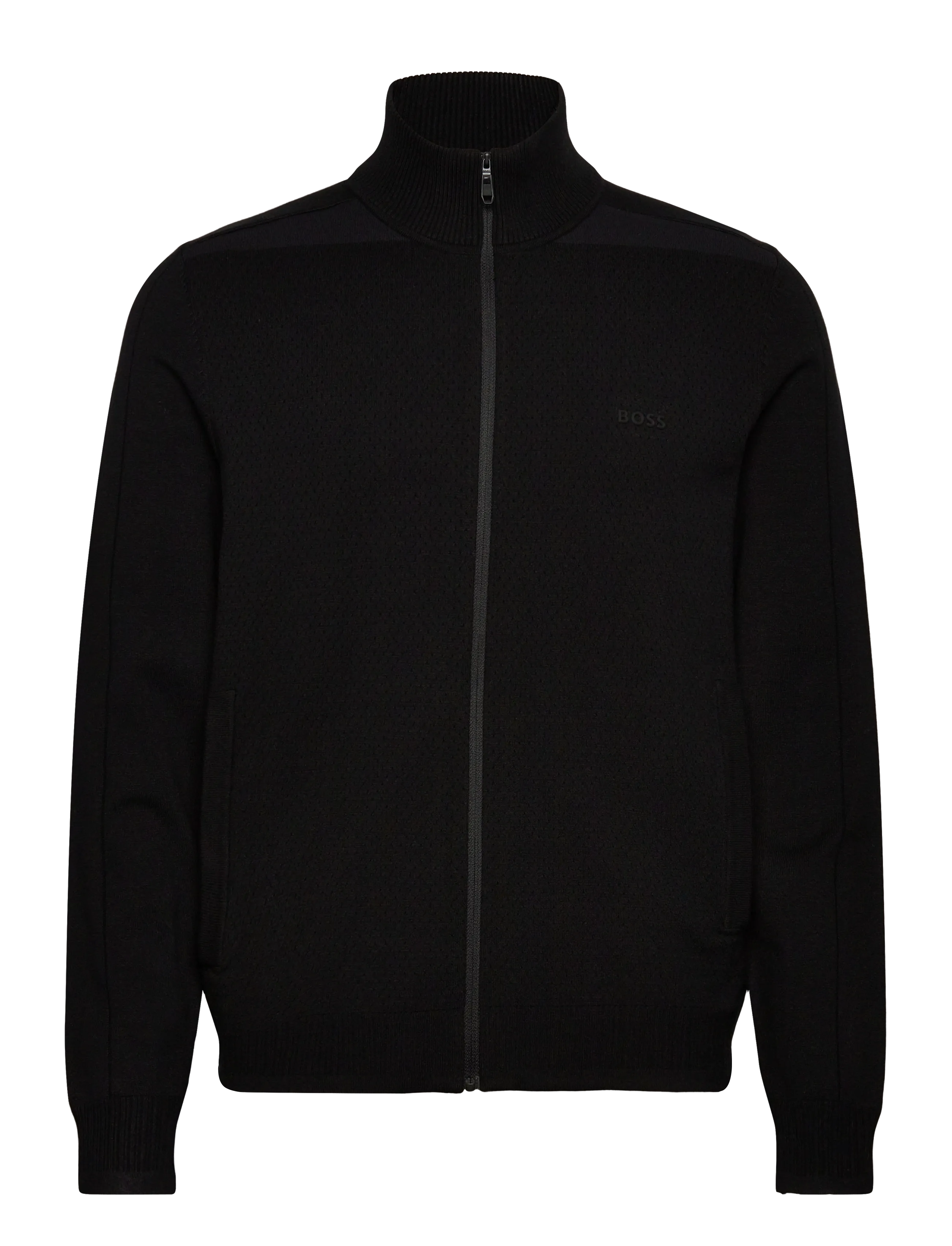 BOSS KN_League FZ - Strickmode - BLACK / black