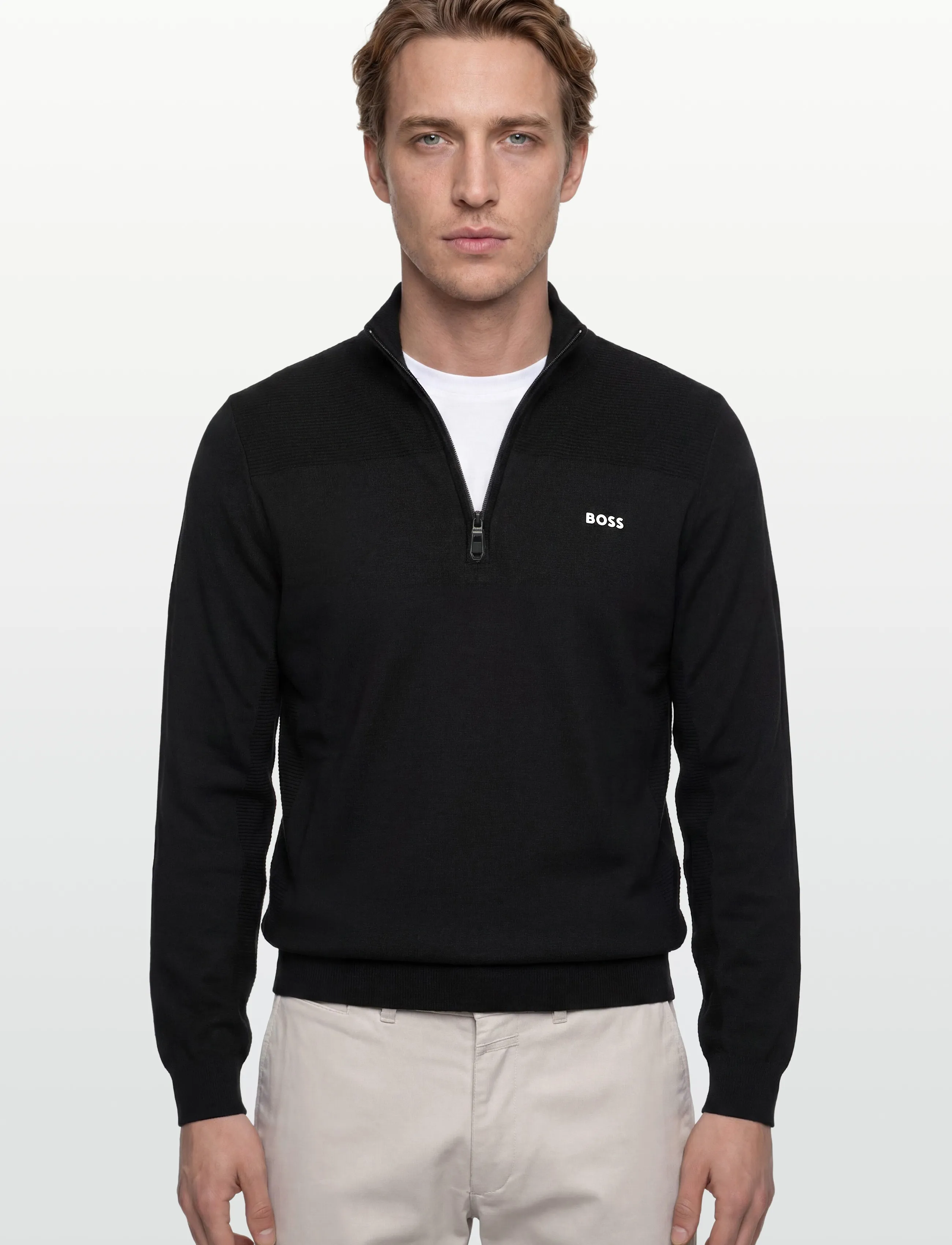 BOSS - KN_Momentum-X QZ - fleece og mellemlag - black - 3