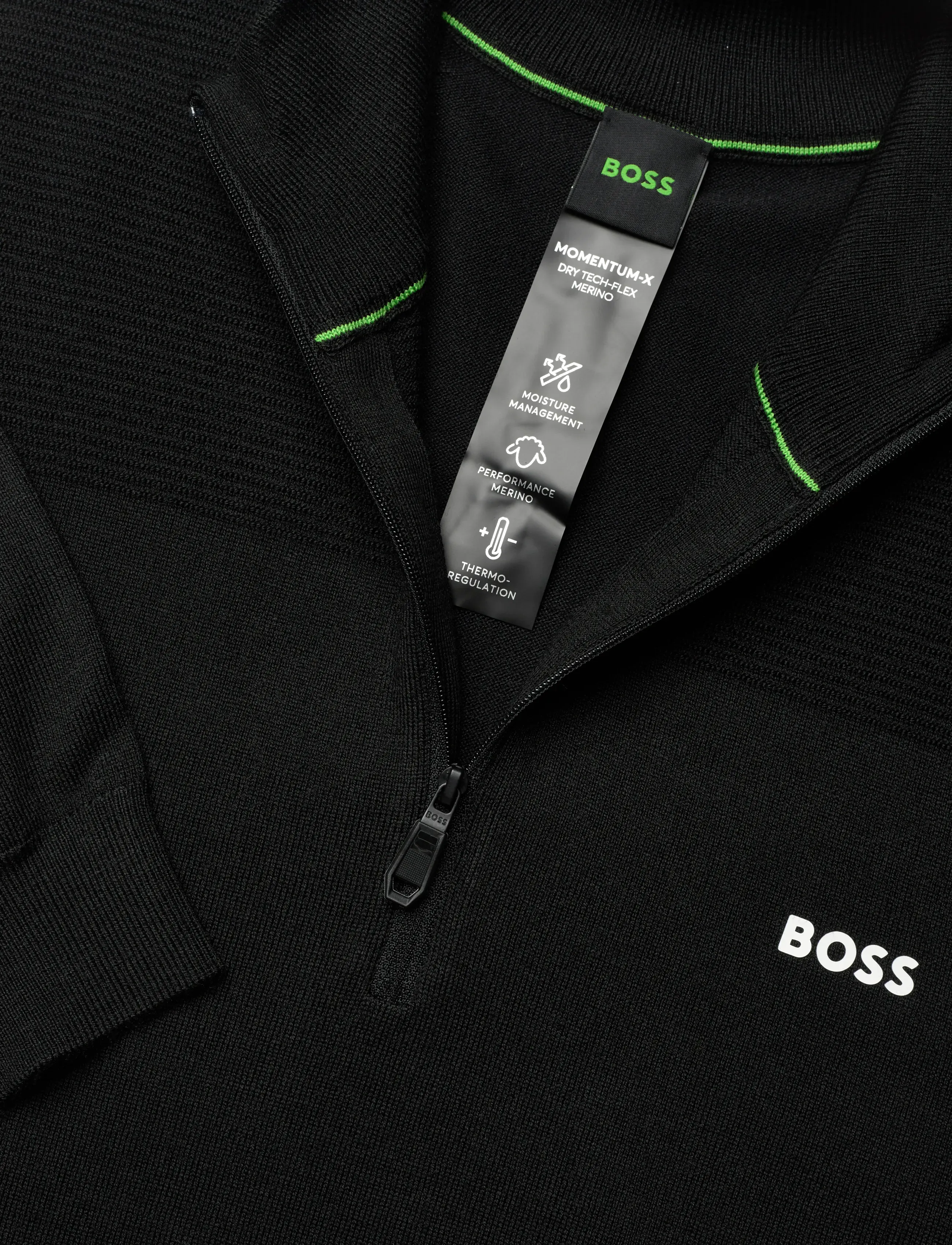 BOSS - KN_Momentum-X QZ - fleece og mellemlag - black - 5