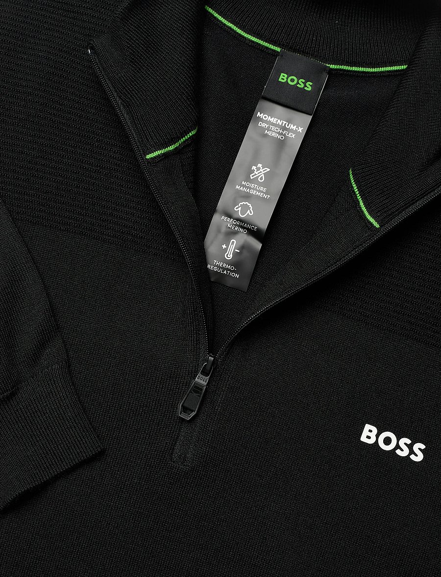BOSS - KN_Momentum-X QZ - fleece og mellemlag - black - 5