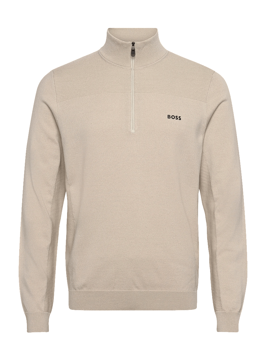 BOSS - KN_Momentum-X QZ - fleece og mellemlag - light beige - 0