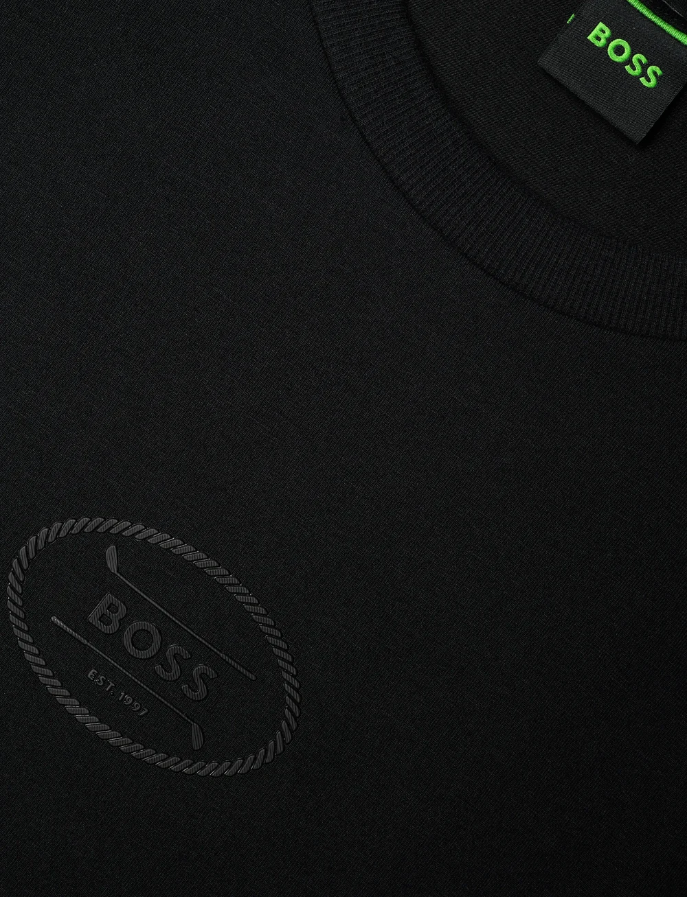 BOSS - TS_Hole19 Graphic - lühikeste varrukatega t-särgid - black - 2