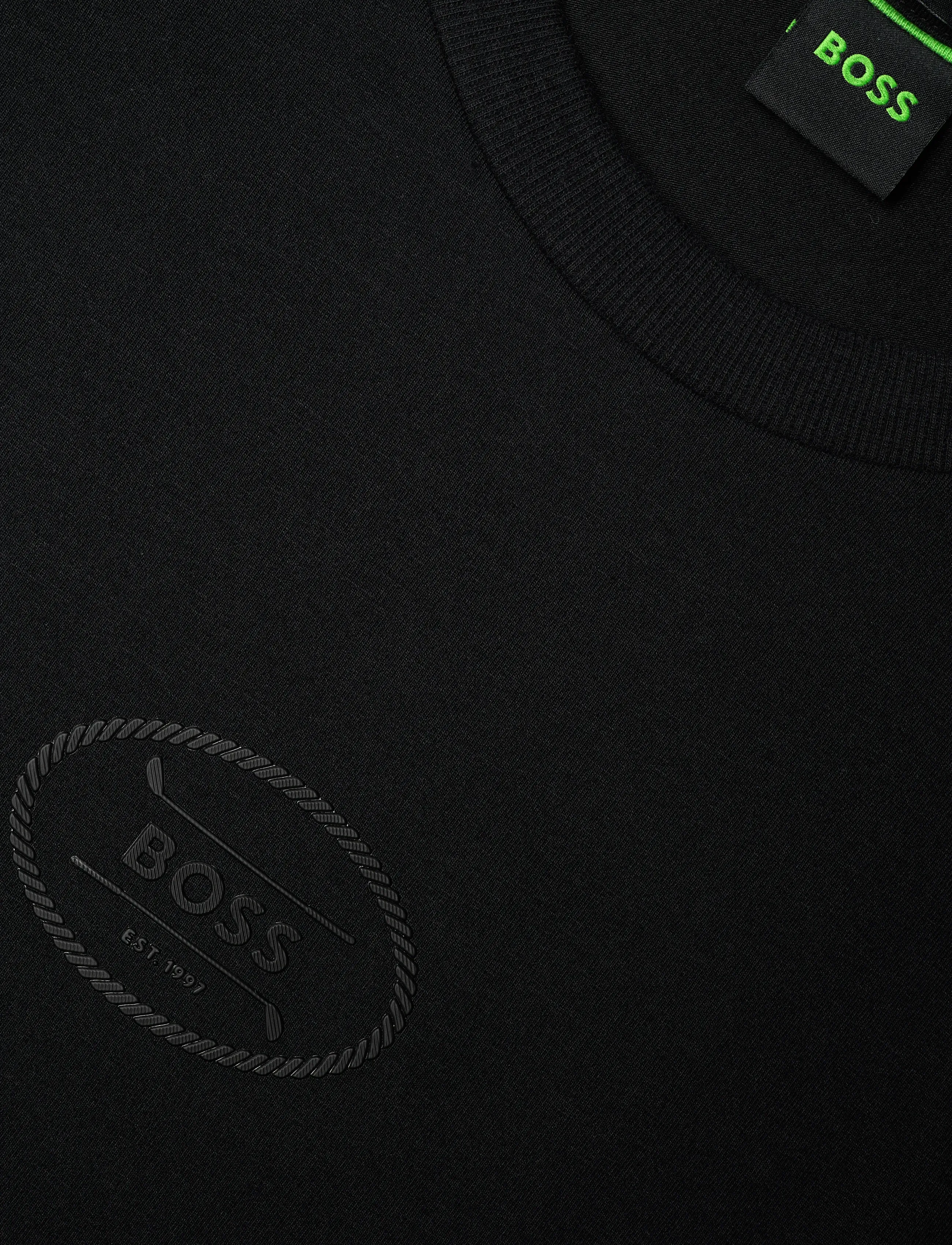 BOSS - TS_Hole19 Graphic - kortärmade t-shirts - black - 2