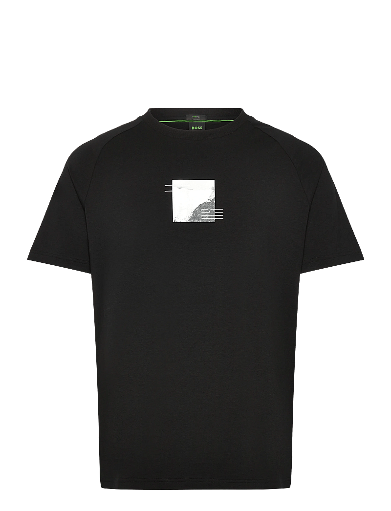 BOSS - Tee Stripe Zone - t-shirts - black - 0